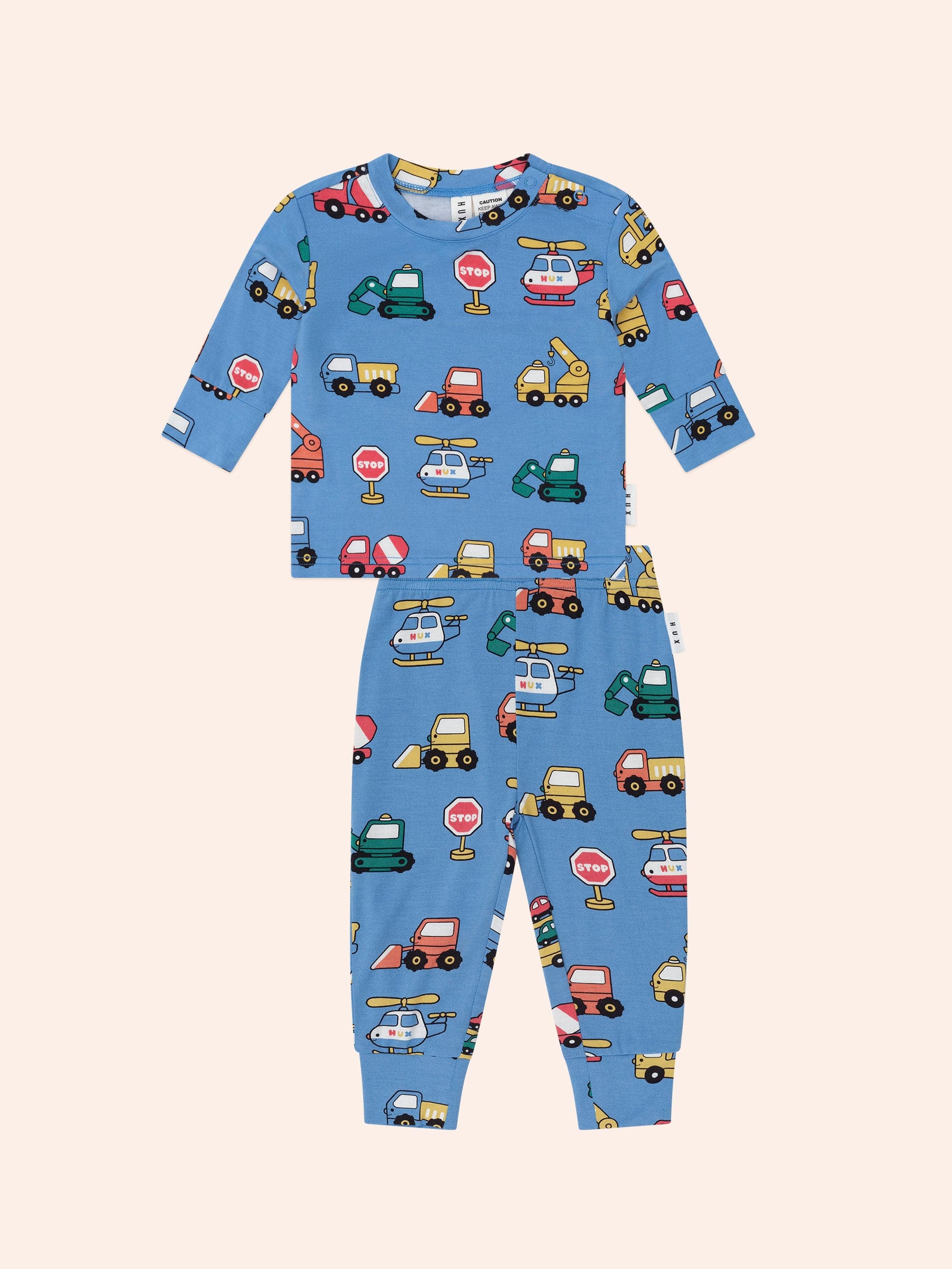Construction Pj Set SLEEPWEAR Huxbaby