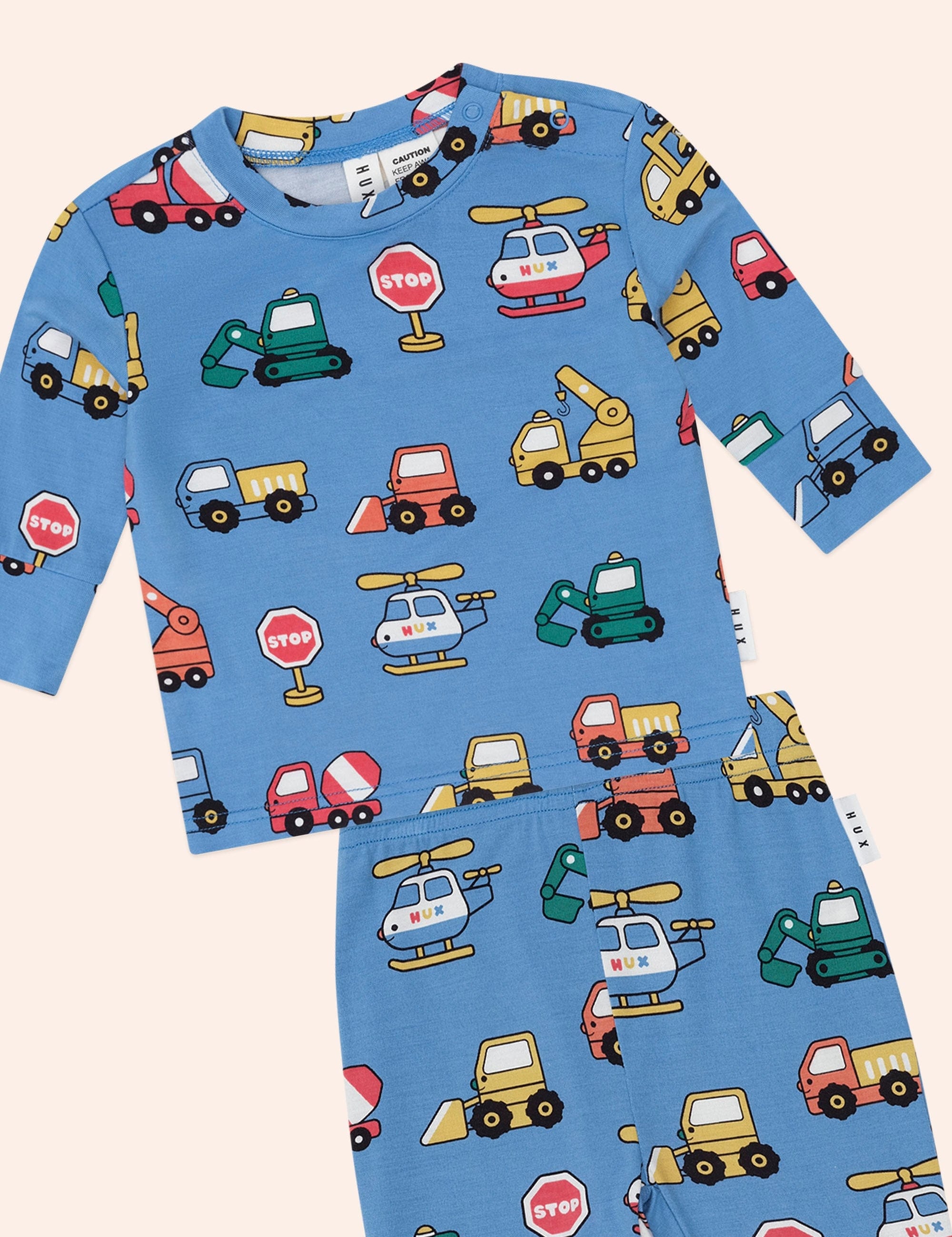 Construction Pj Set SLEEPWEAR Huxbaby