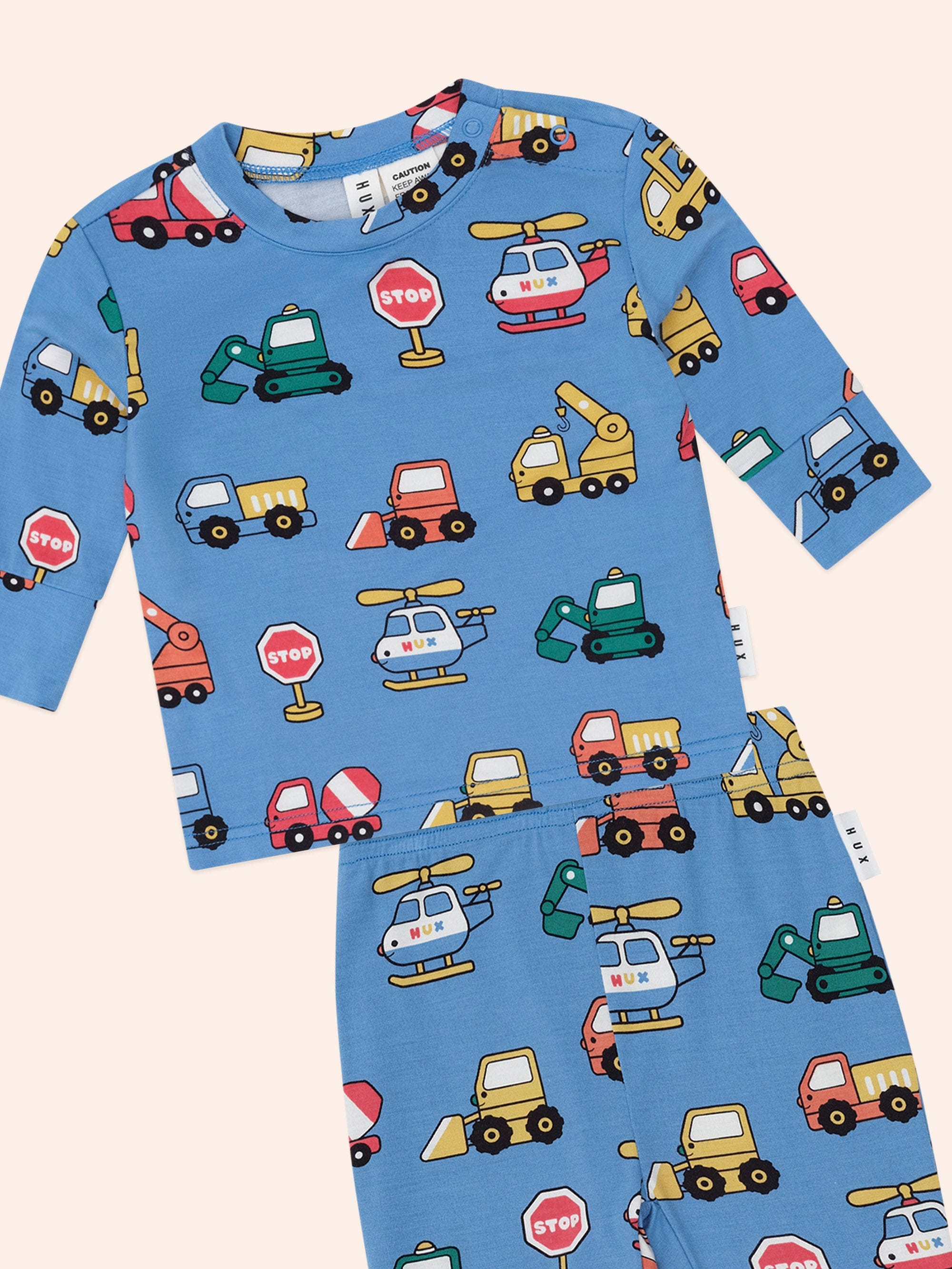 Construction Pj Set SLEEPWEAR Huxbaby