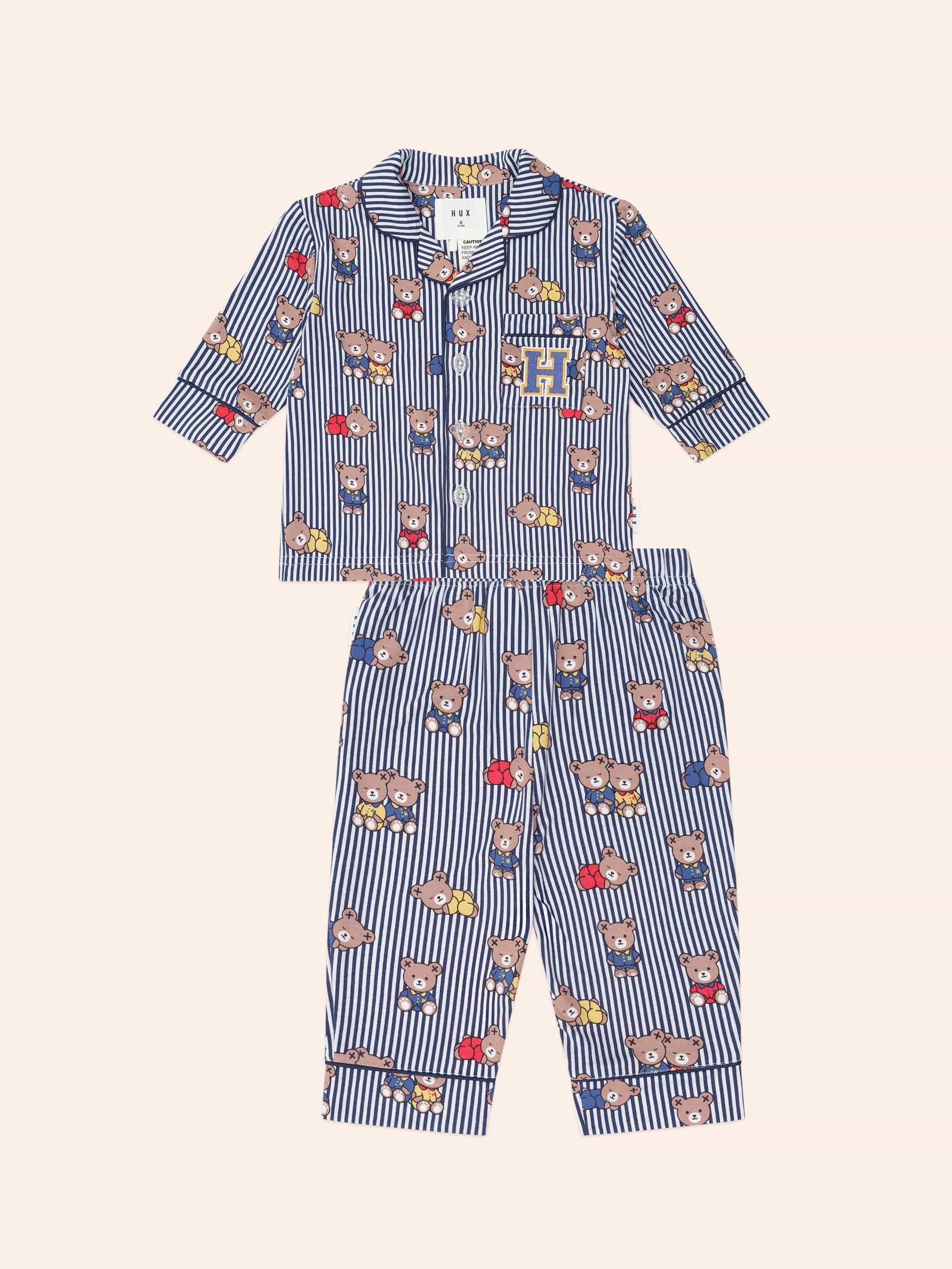 Sleepy Hux Stripe Pj Set SLEEPWEAR Huxbaby