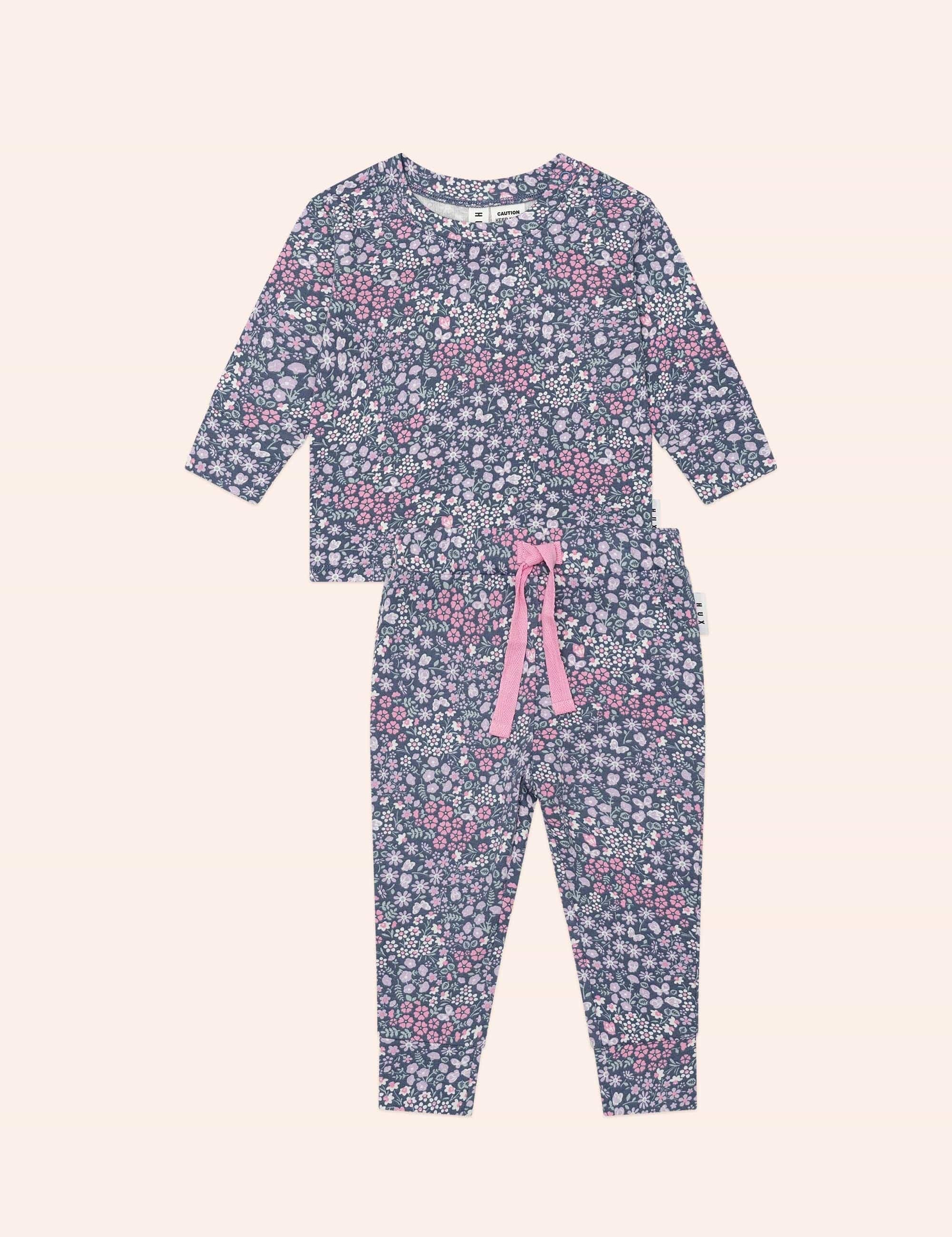 Midnight Flower Garden Sleep Set SLEEPWEAR Huxbaby