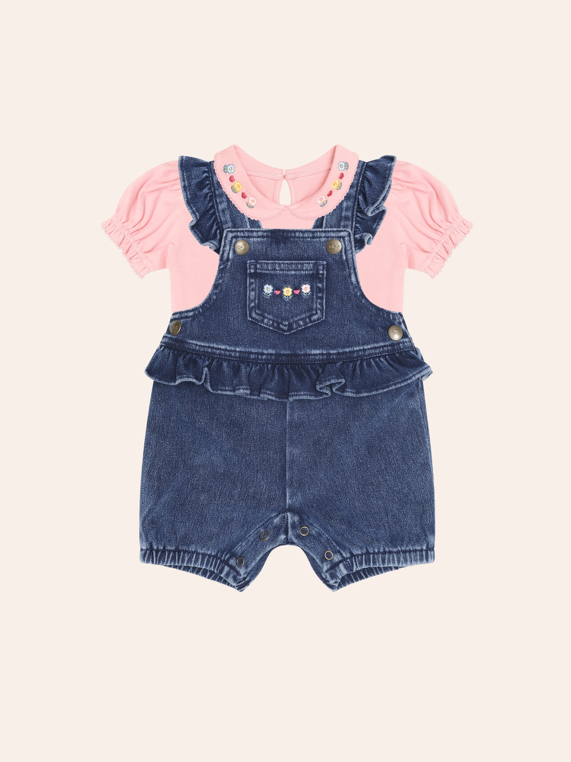 Floral 2Pc Denim Set SET Huxbaby Shopify