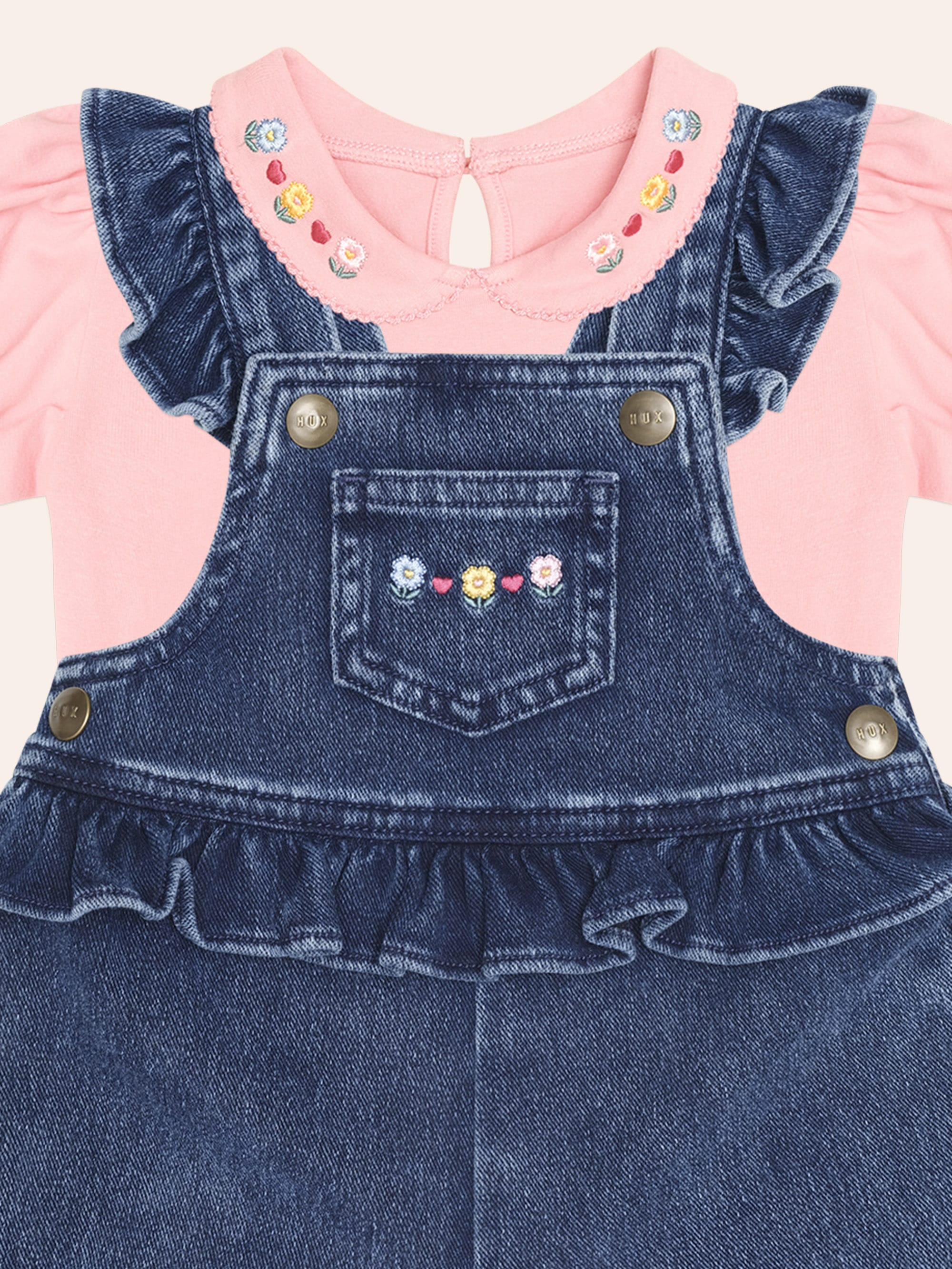 Floral 2Pc Denim Set SET Huxbaby Shopify