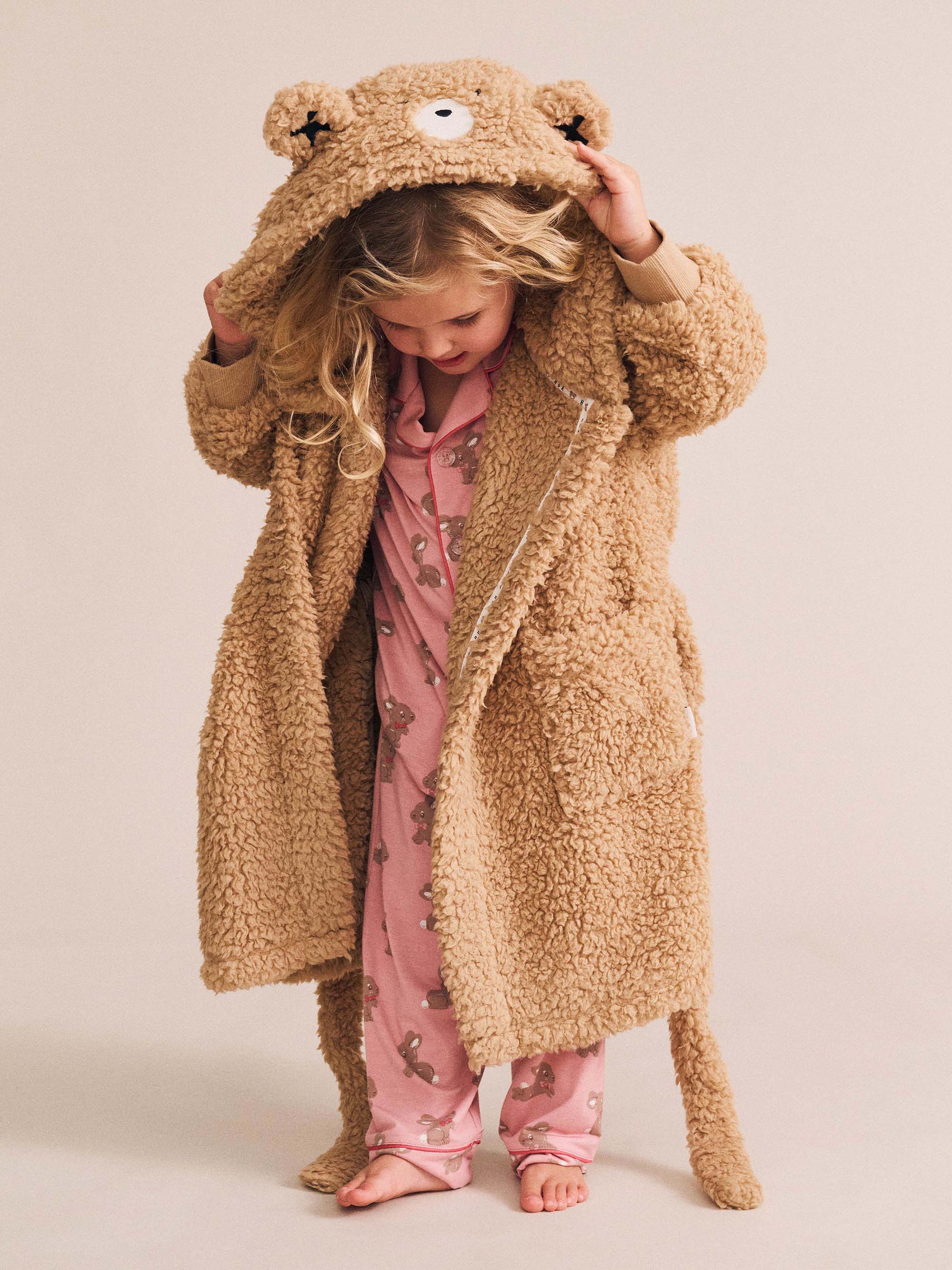 Dusty Pink Bunny Pj Set SLEEPWEAR Huxbaby