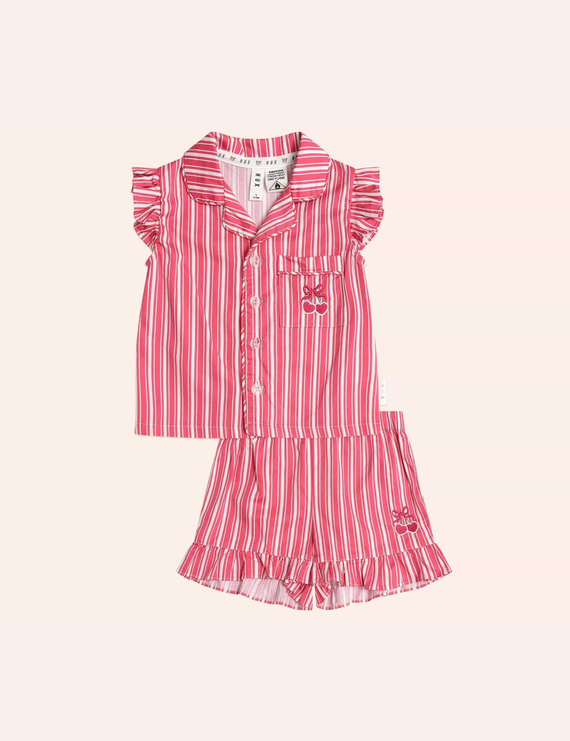 Tis The Season Frill PJs Candy Cane SLEEPWEAR Huxbaby
