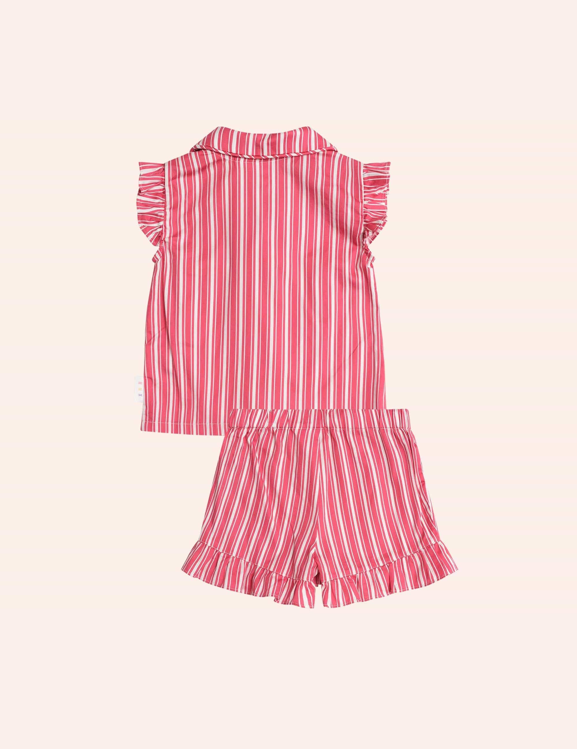 Tis The Season Frill PJs Candy Cane SLEEPWEAR Huxbaby
