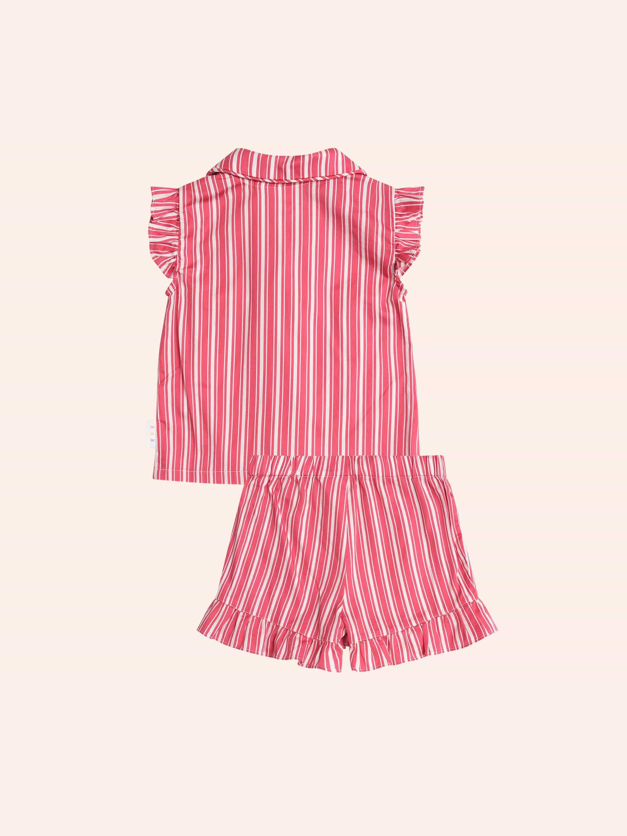 Tis The Season Frill PJs Candy Cane SLEEPWEAR Huxbaby