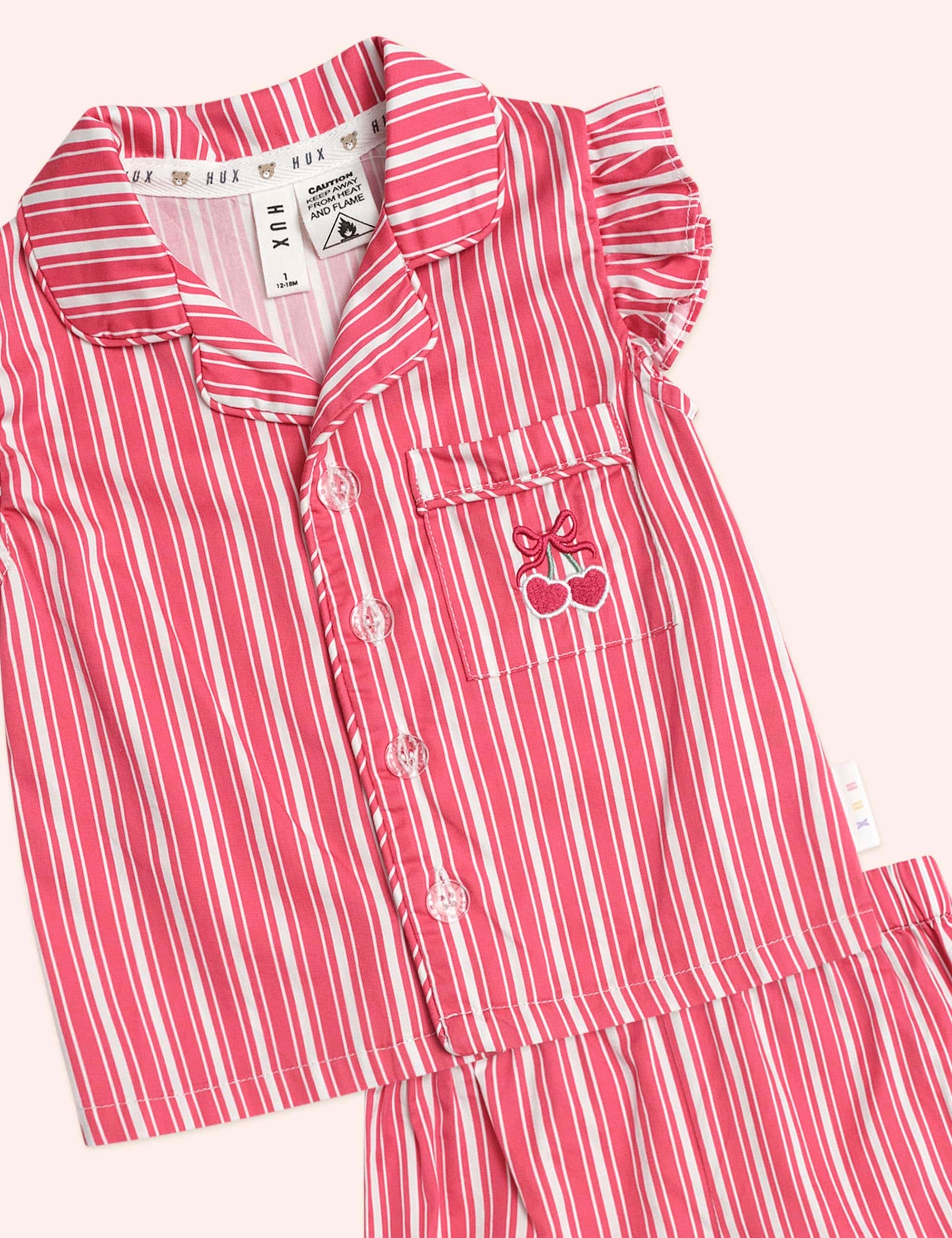 Tis The Season Frill PJs Candy Cane SLEEPWEAR Huxbaby