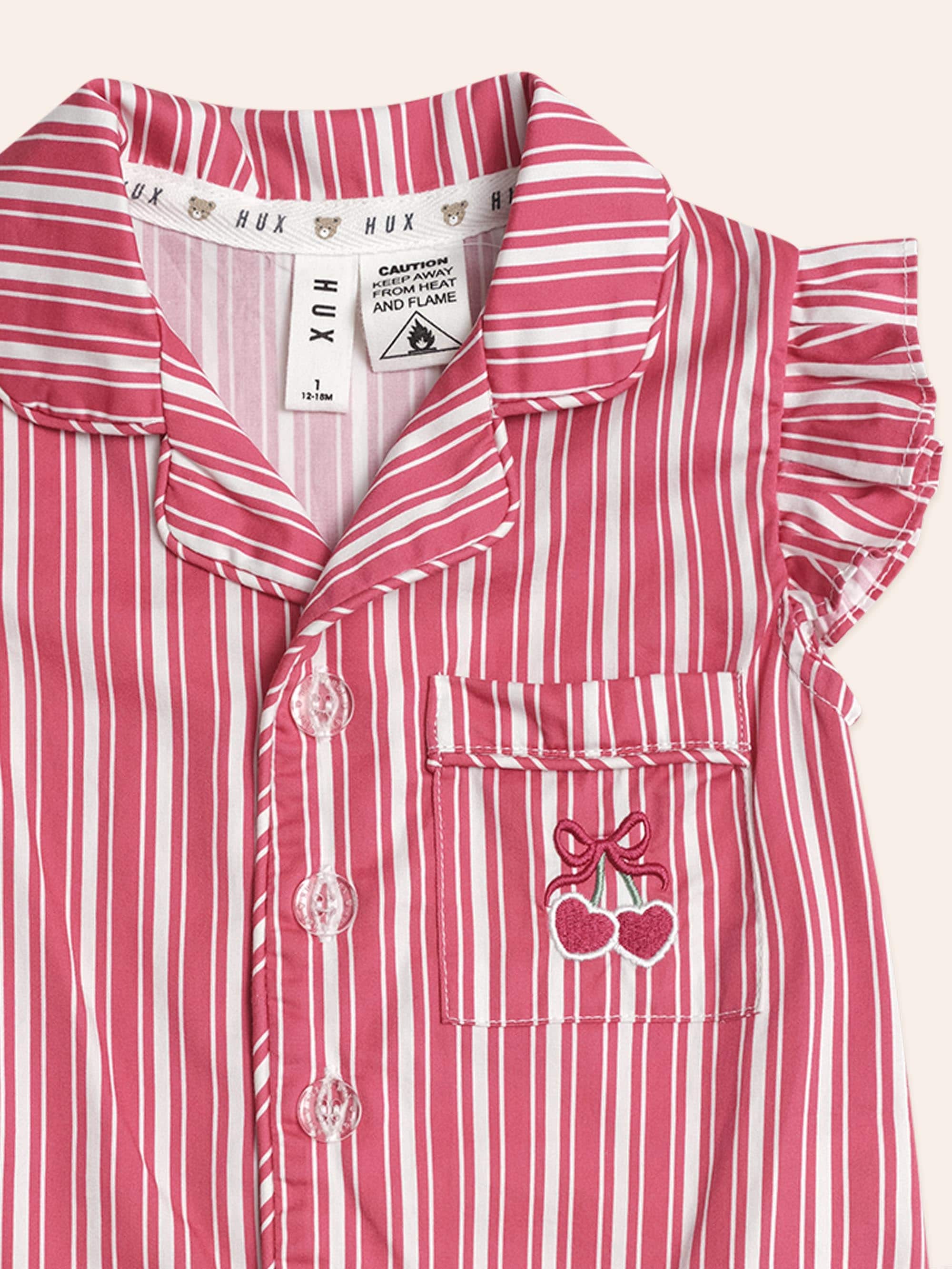Tis The Season Frill PJs Candy Cane SLEEPWEAR Huxbaby