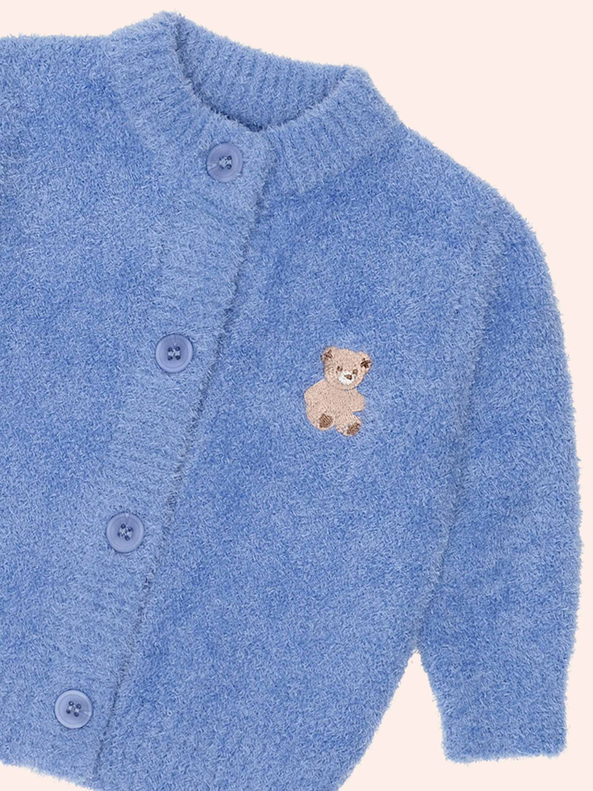 My First Hux Vintage Blue 4Pc Boucle Newborn Set SET Huxbaby