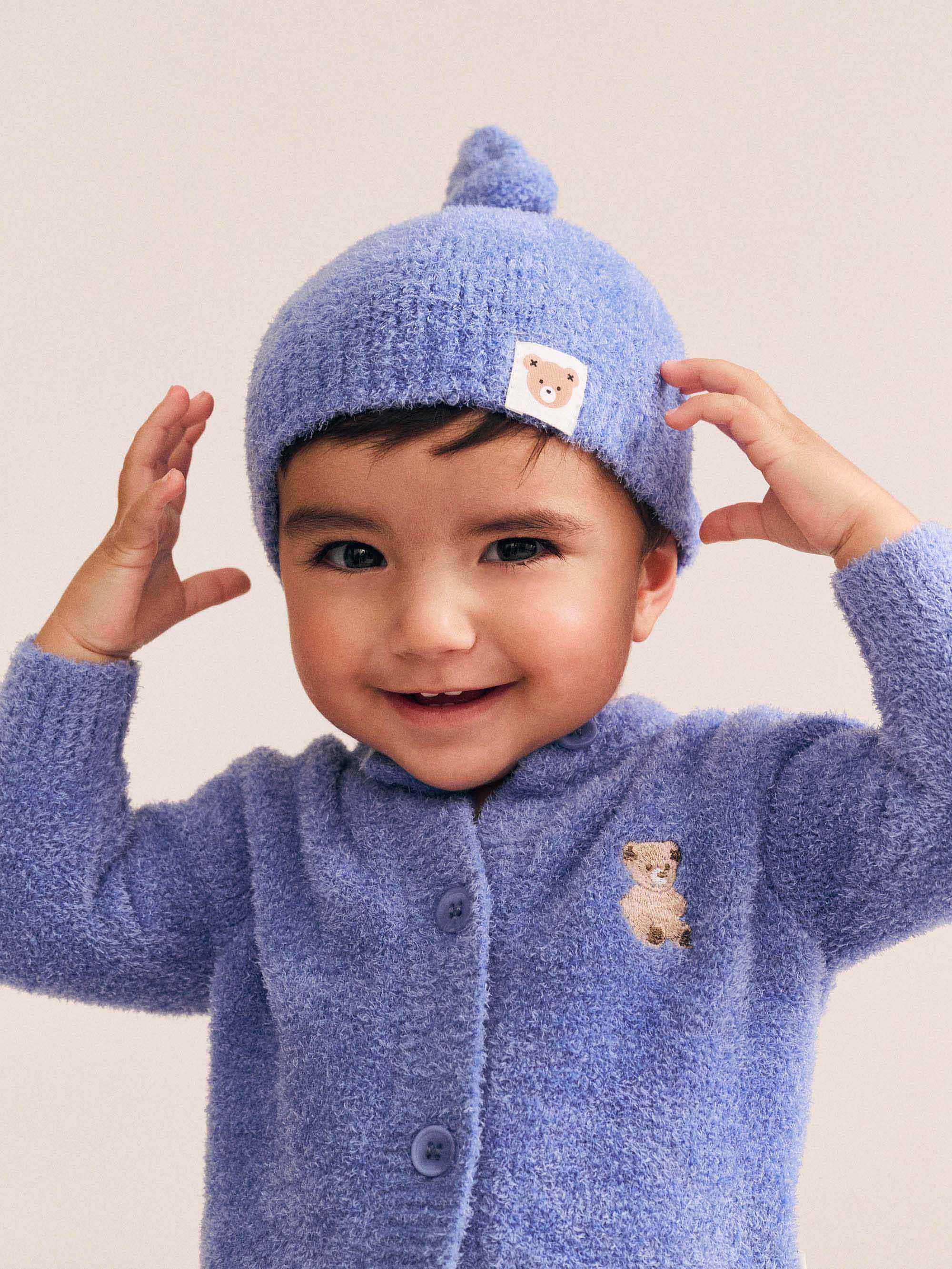 My First Hux Vintage Blue 4Pc Boucle Newborn Set SET Huxbaby