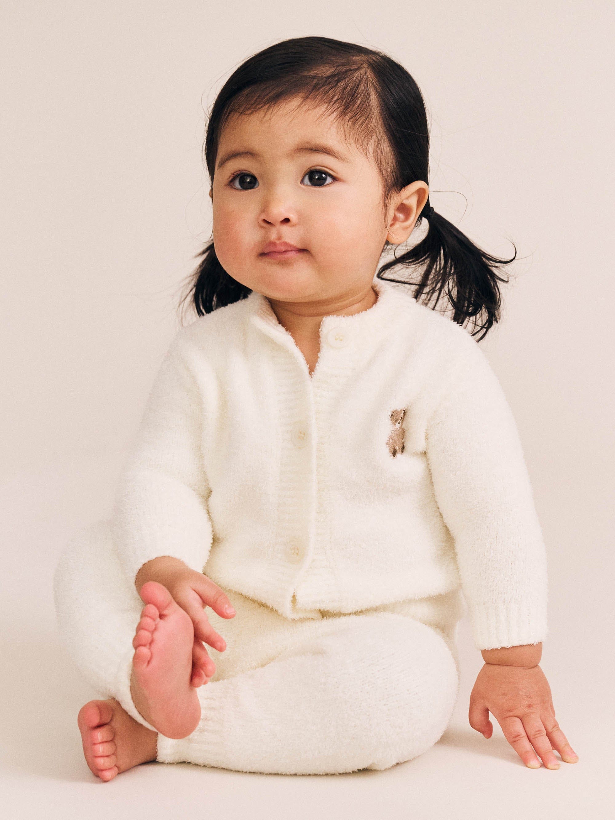 My First Hux Almond Milk 4Pc Boucle Newborn Set SET Huxbaby