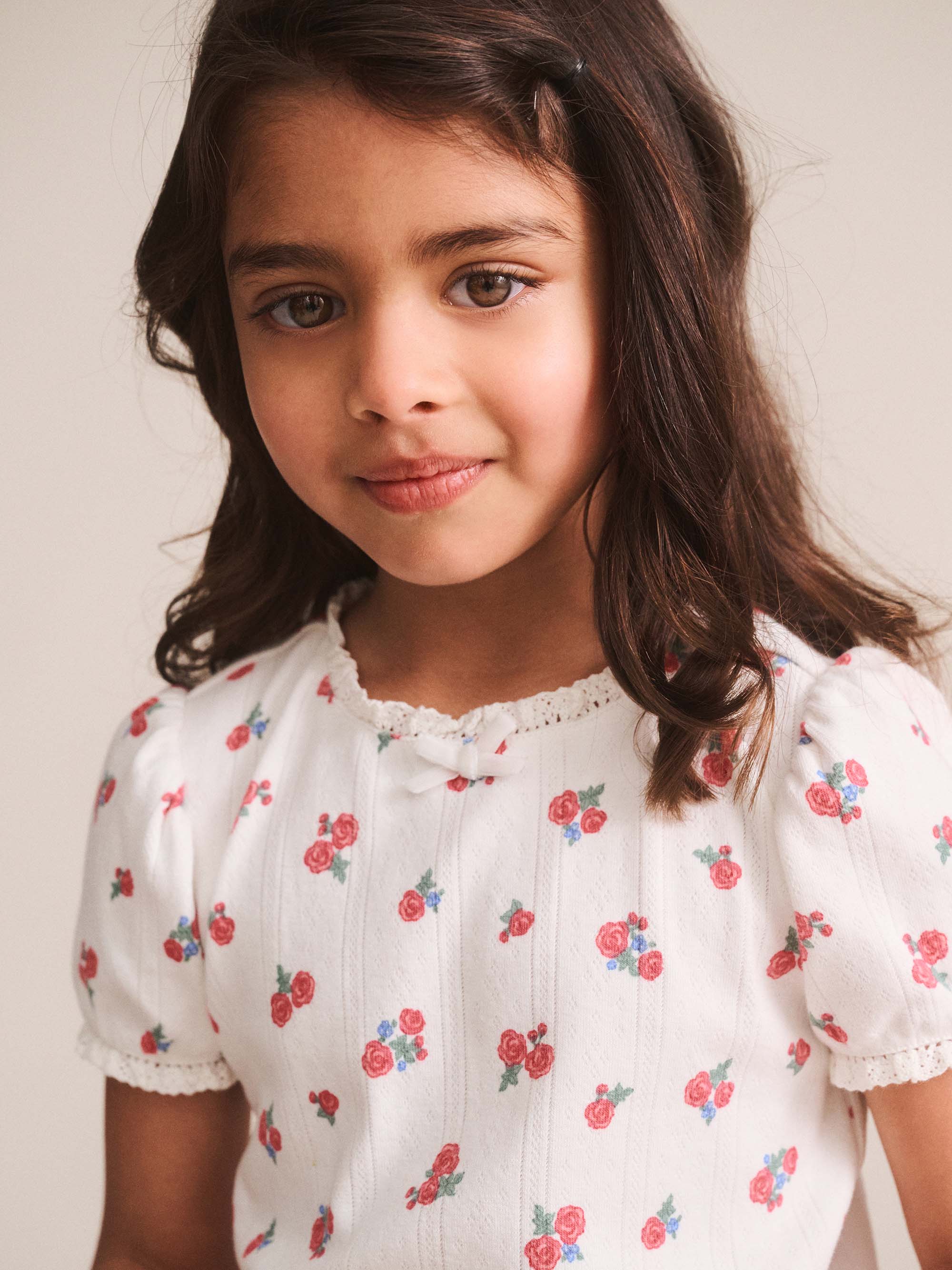 Floral Pointelle Puff Slv Pjs SET Huxbaby Shopify