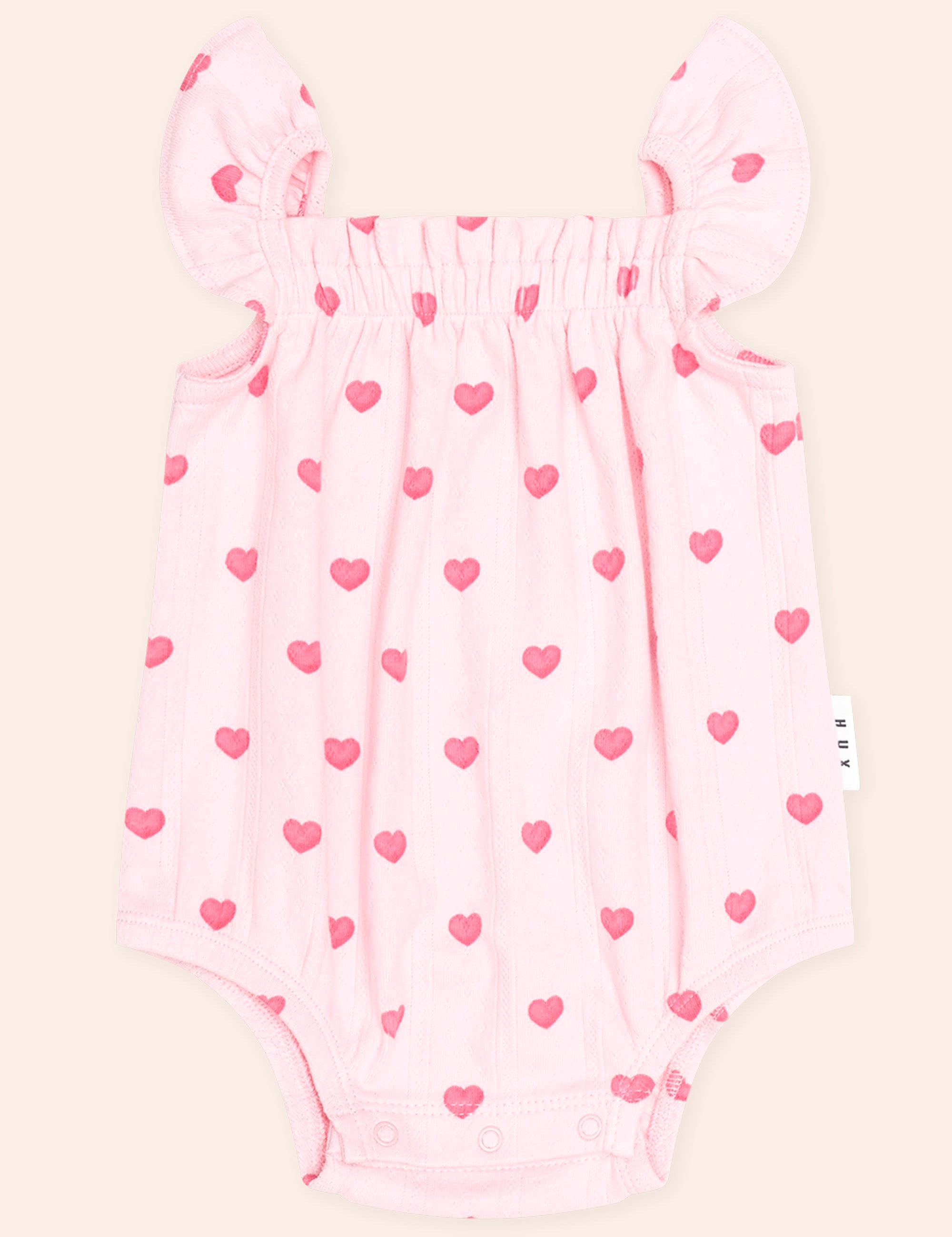 I Heart You Pointelle Bubble Romper And Headband ONESIE Huxbaby Shopify