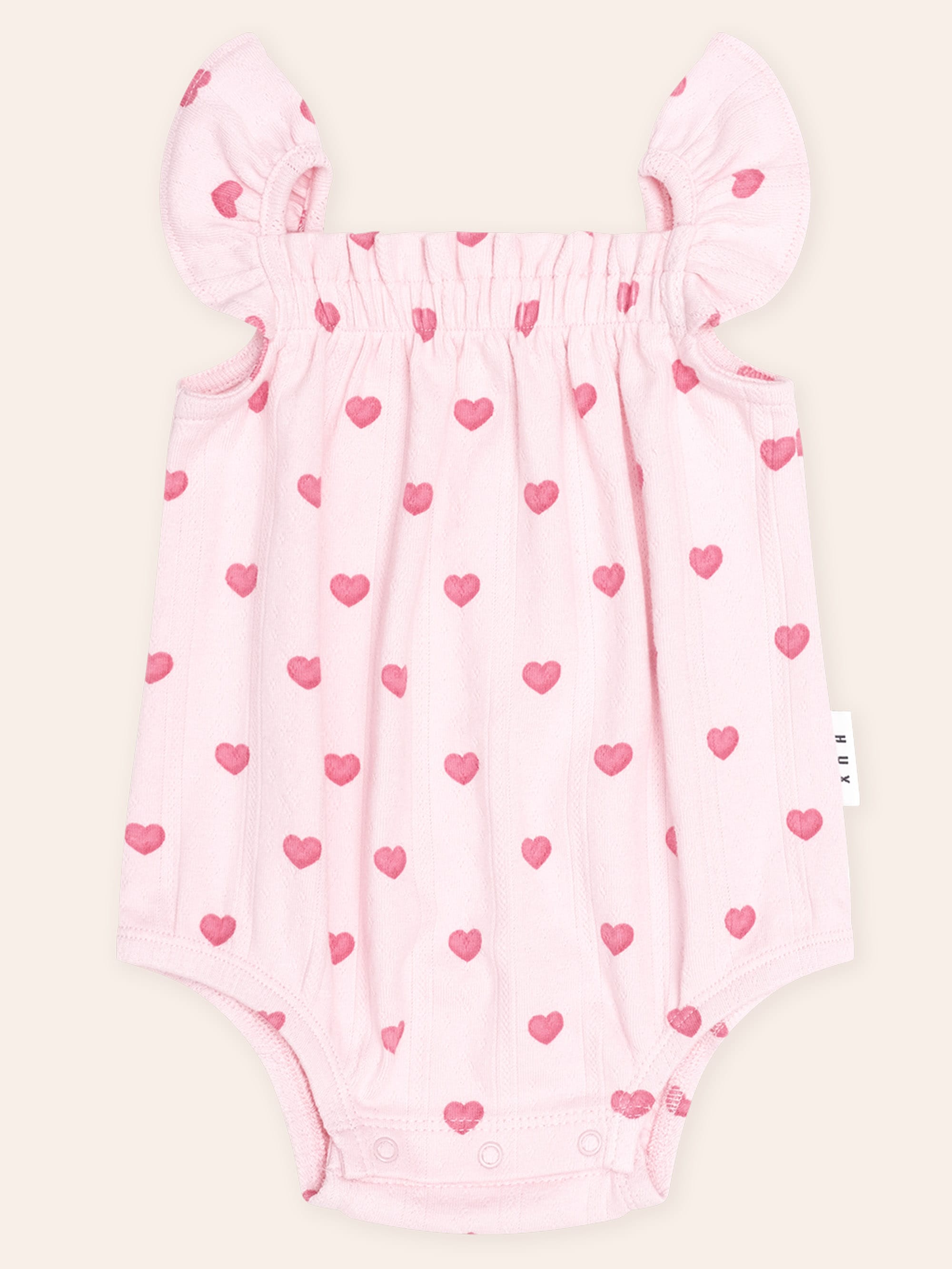 I Heart You Pointelle Bubble Romper And Headband ONESIE Huxbaby Shopify