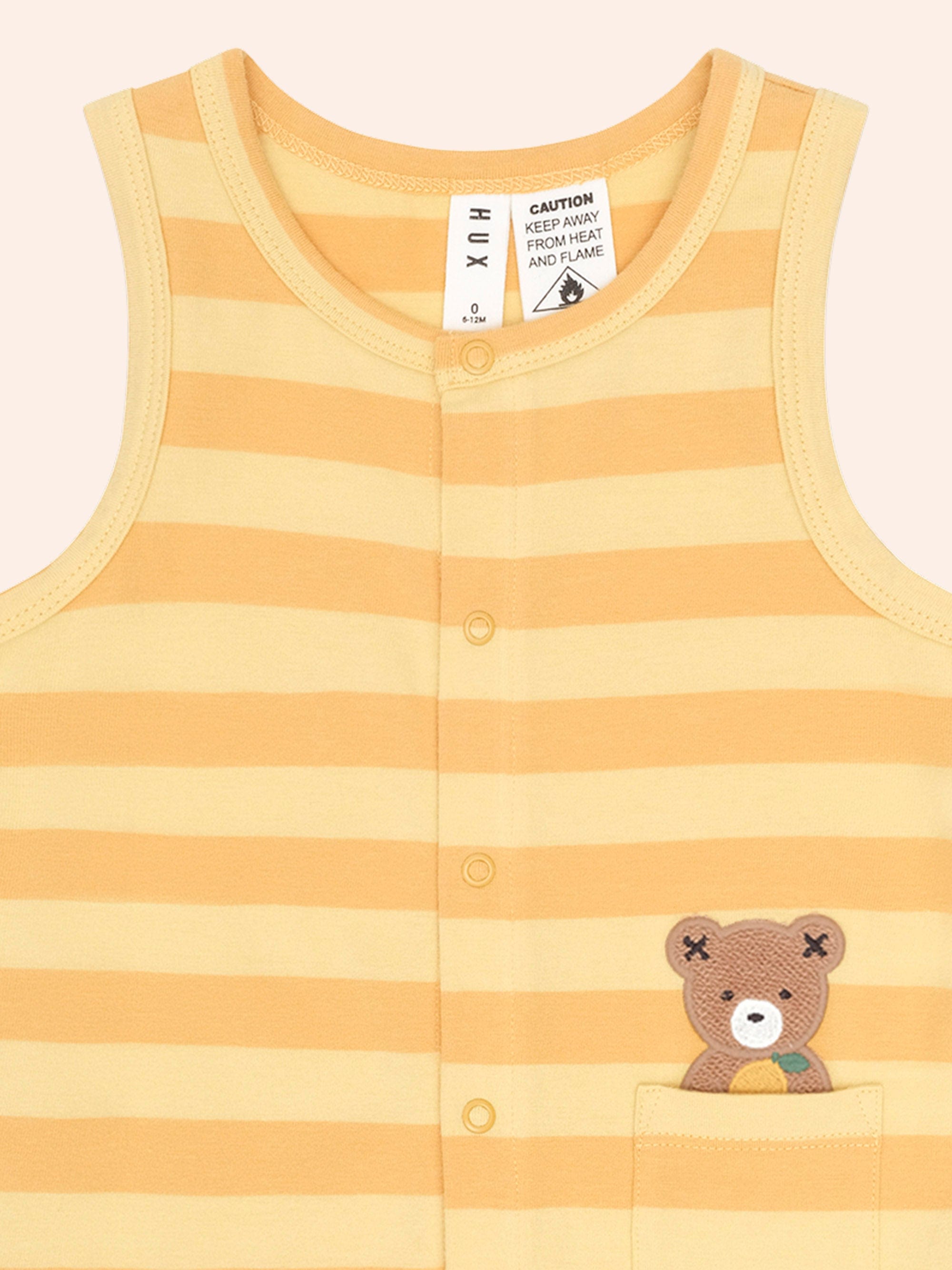 Limone Hux Sleeveless Romper ROMPER Huxbaby