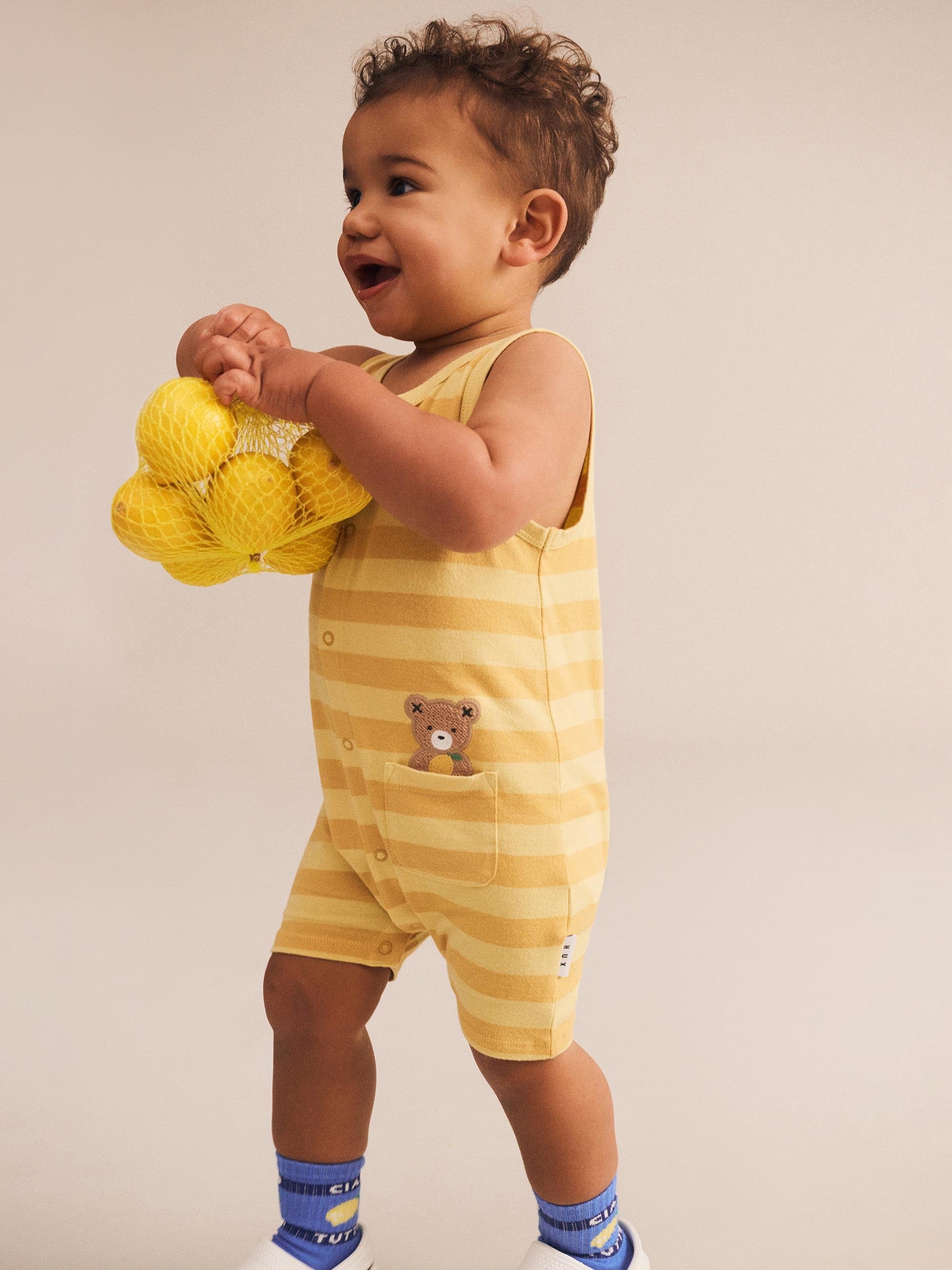 Limone Hux Sleeveless Romper ROMPER Huxbaby