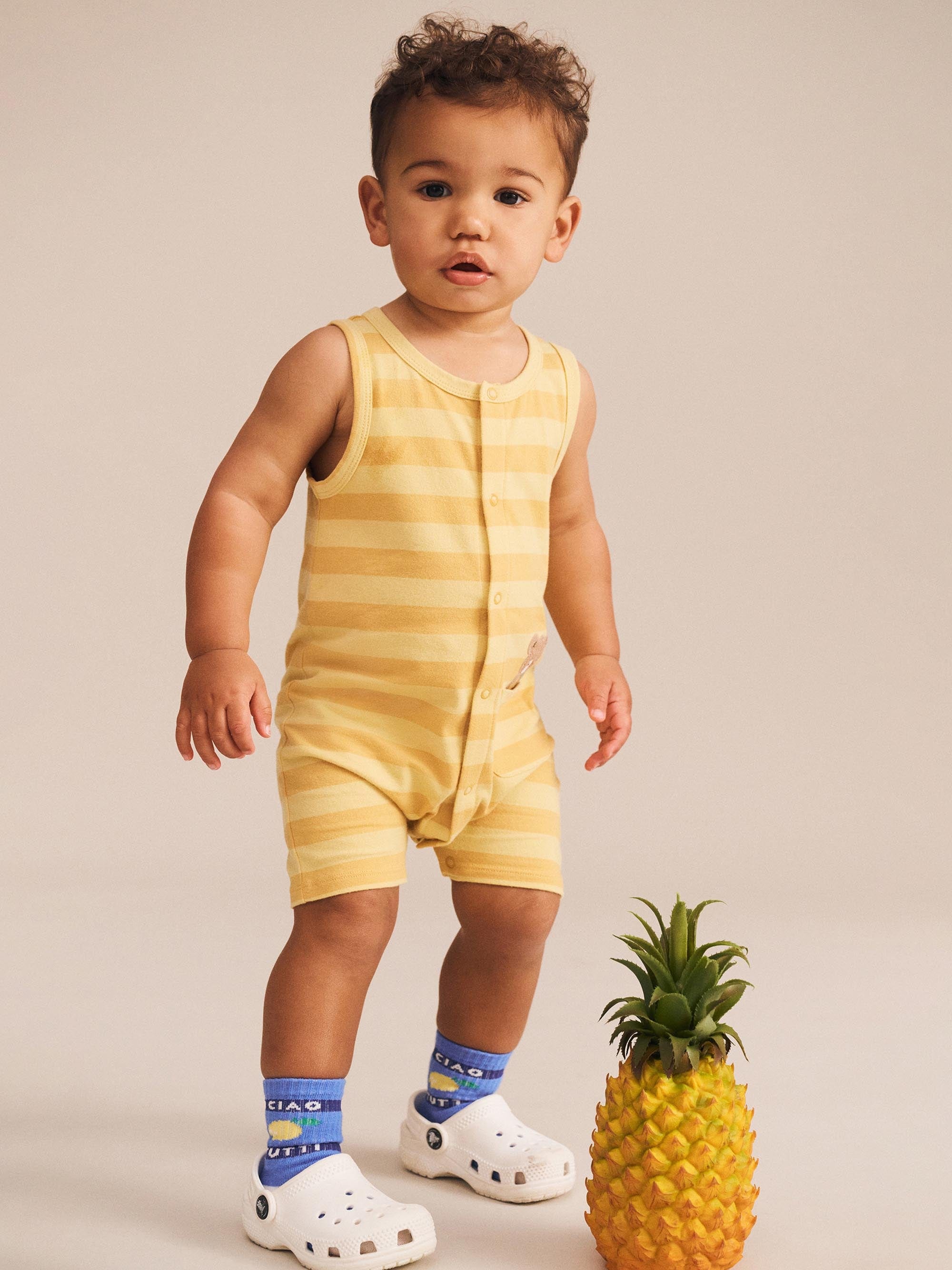 Limone Hux Sleeveless Romper ROMPER Huxbaby