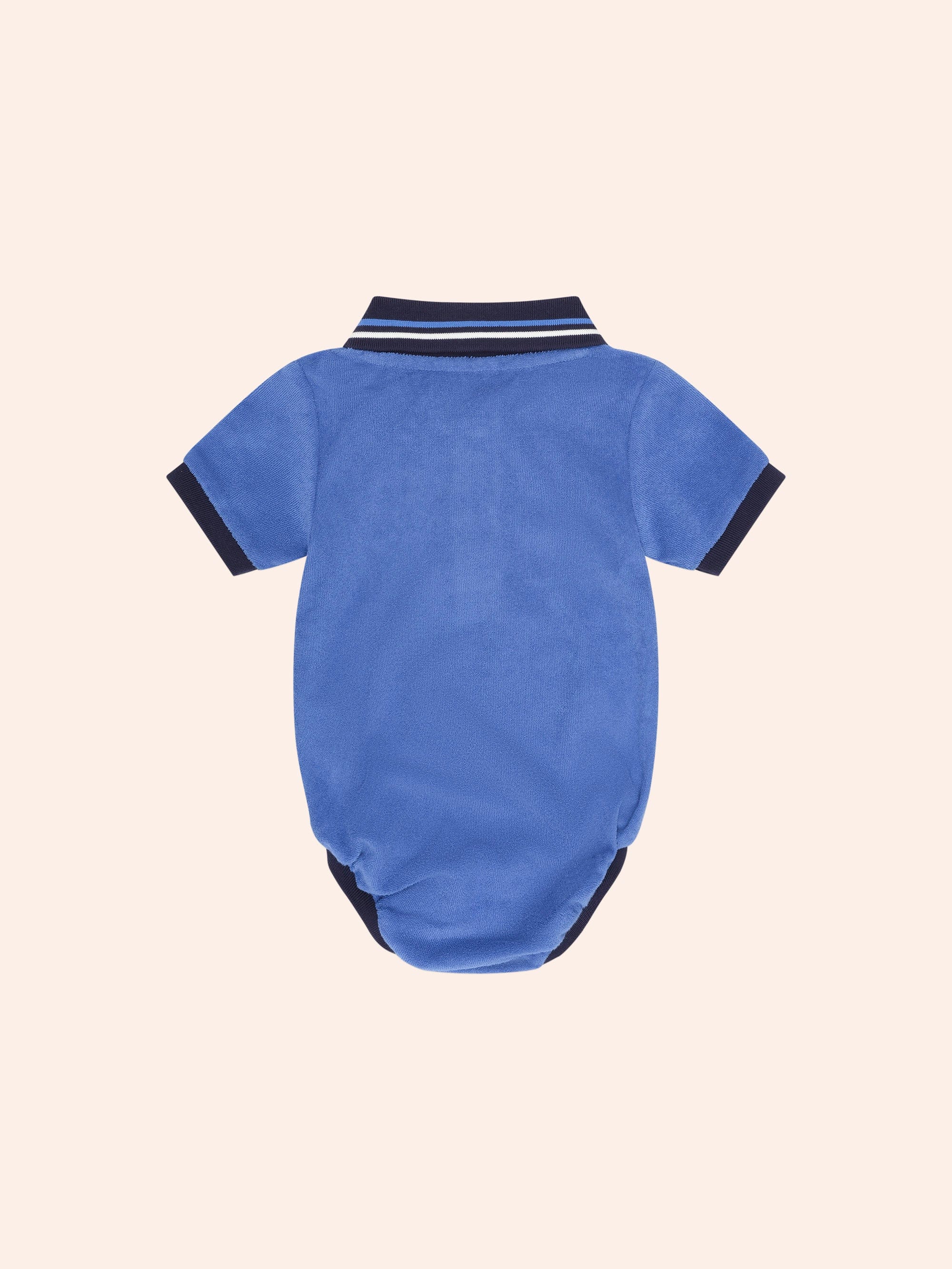Hux Towelling Polo Romper ROMPER Huxbaby