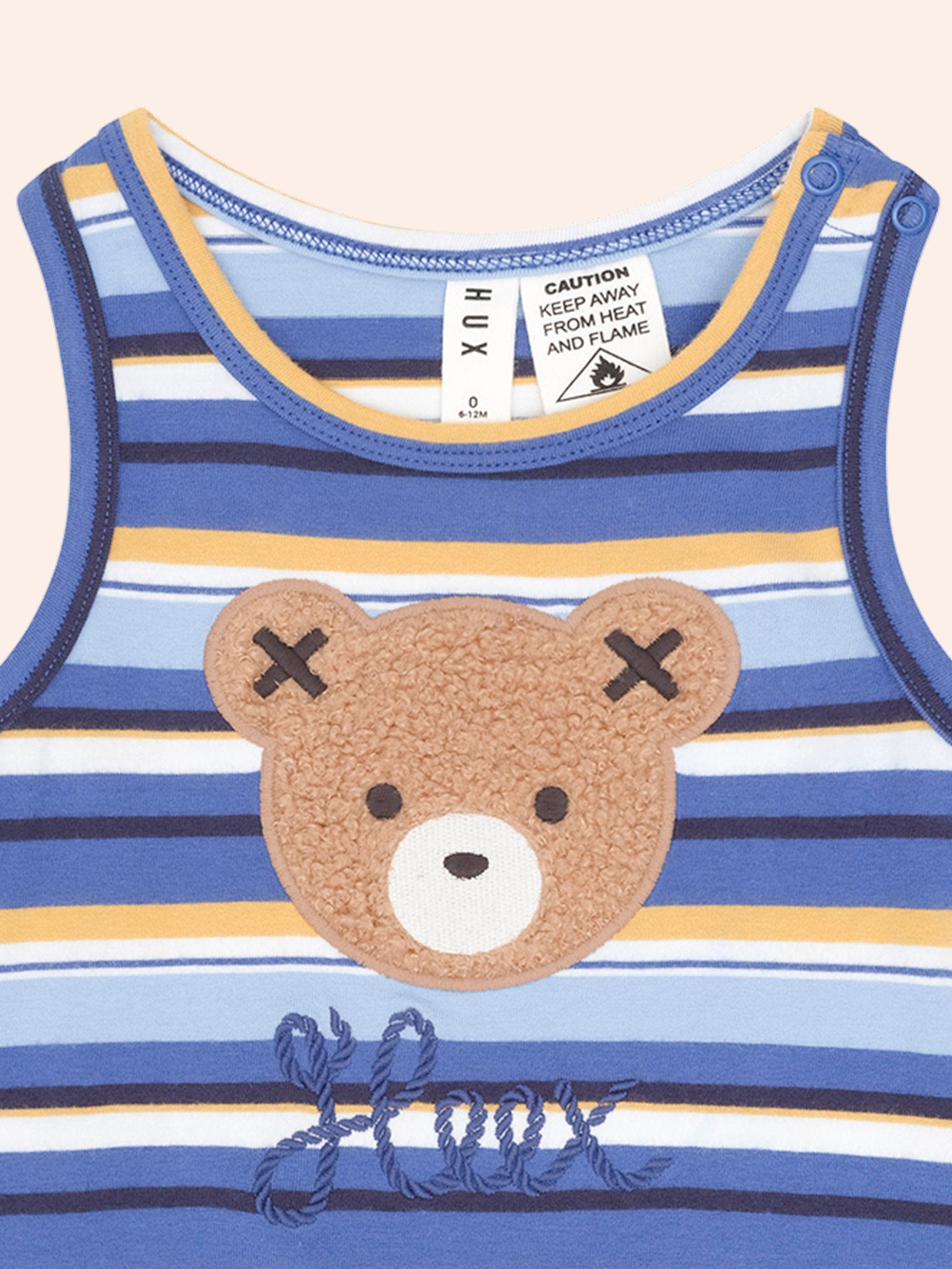 Hux Stripe Romper ROMPER Huxbaby