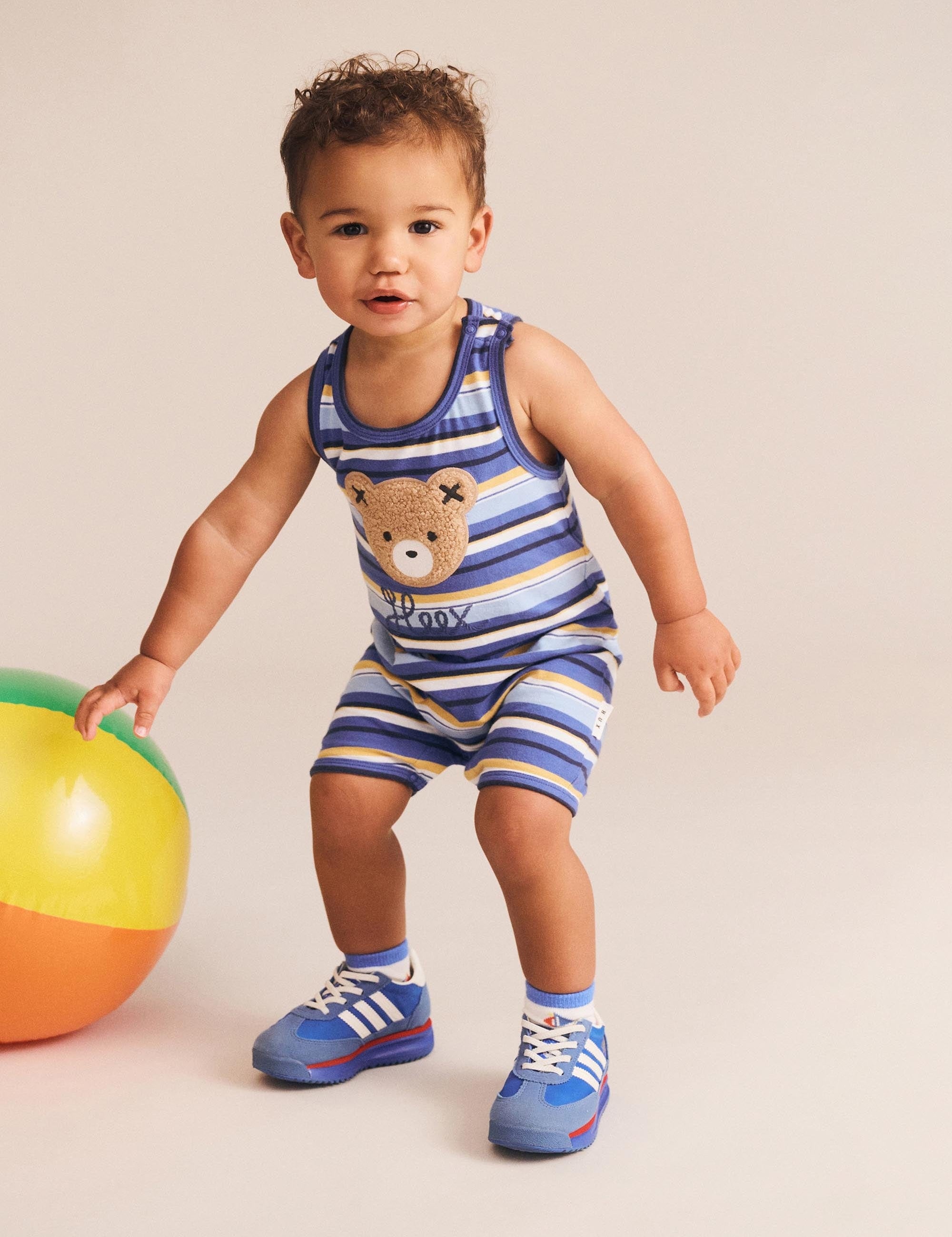 Hux Stripe Romper ROMPER Huxbaby