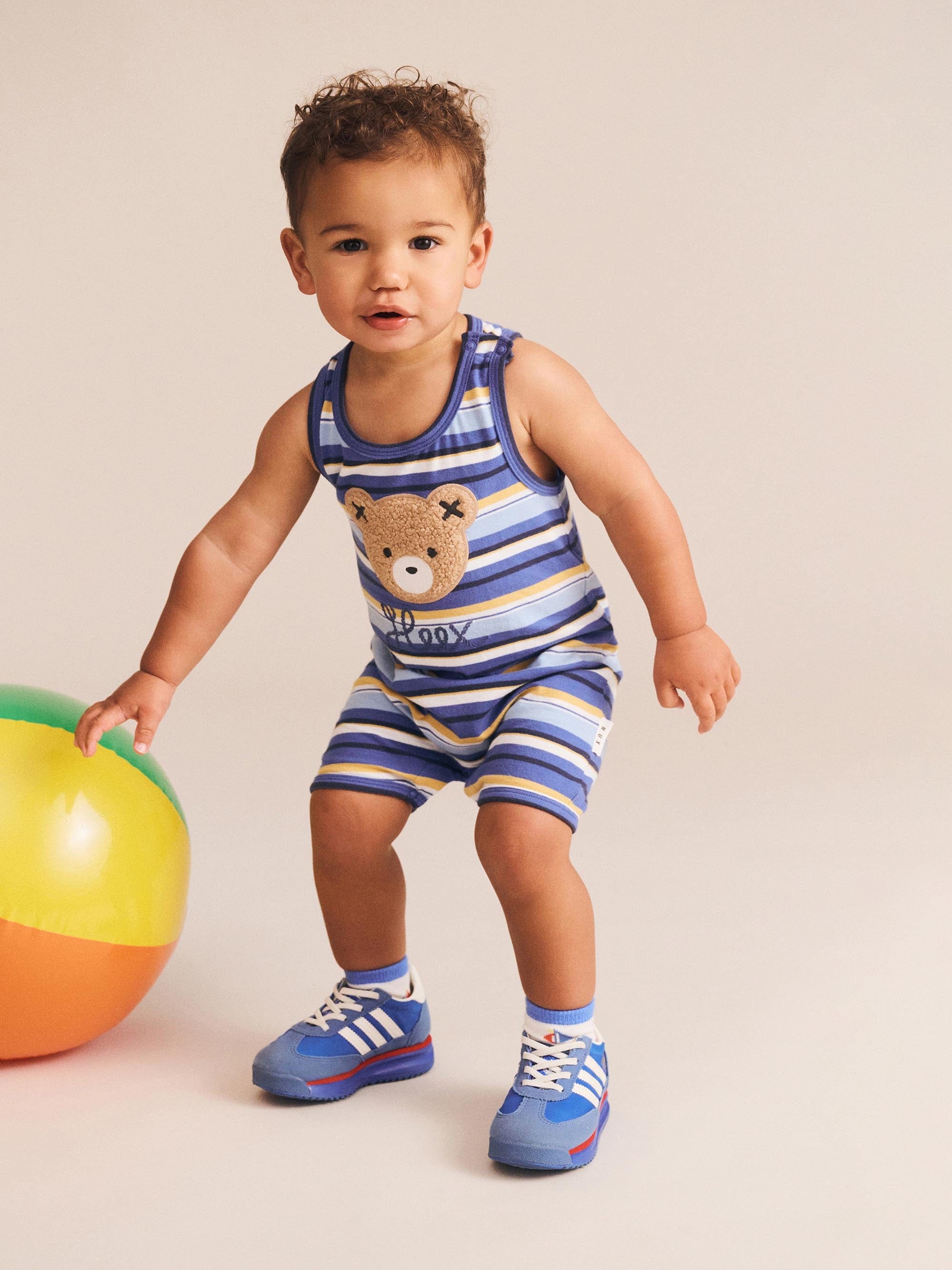 Hux Stripe Romper ROMPER Huxbaby