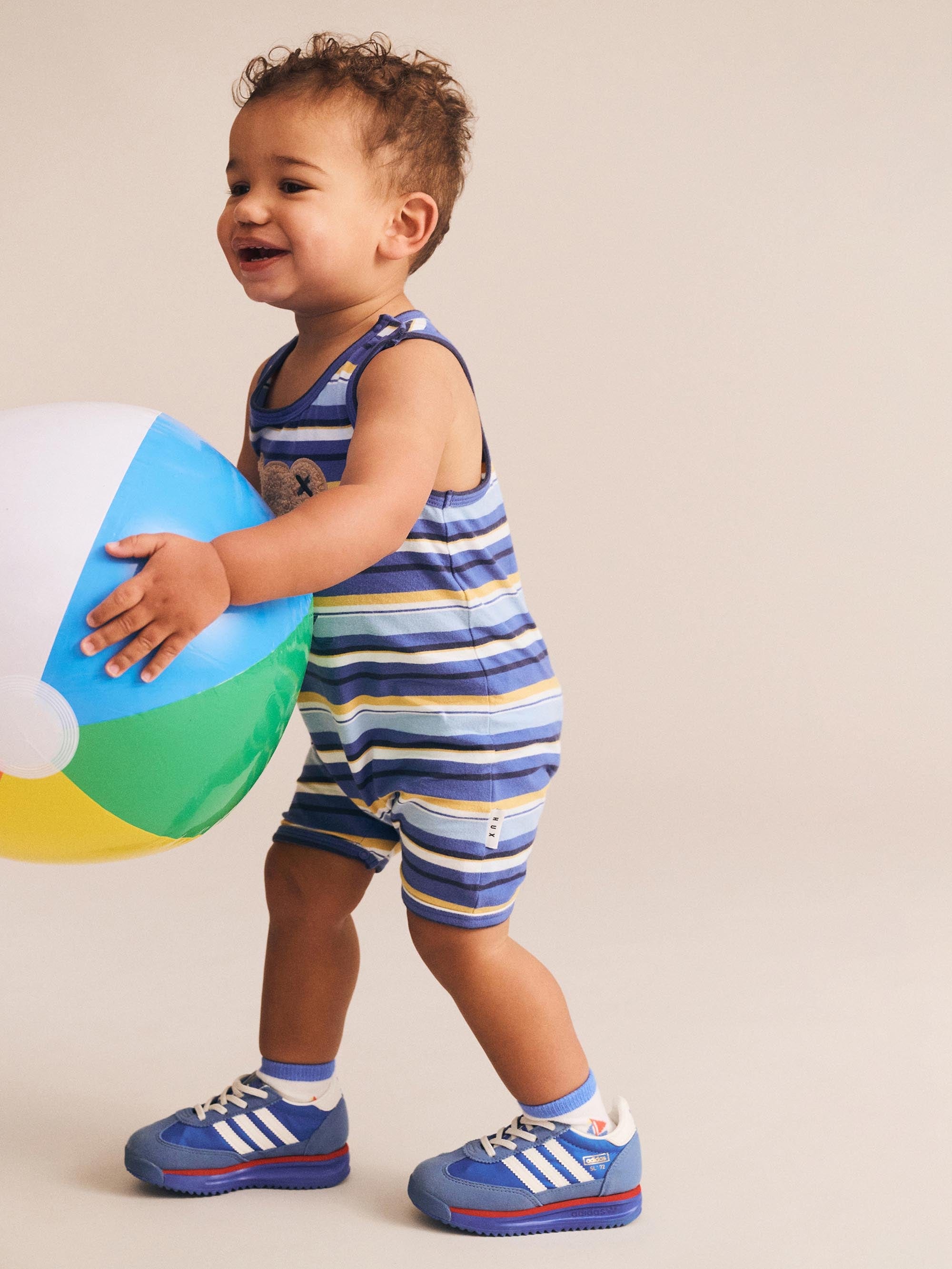 Hux Stripe Romper ROMPER Huxbaby