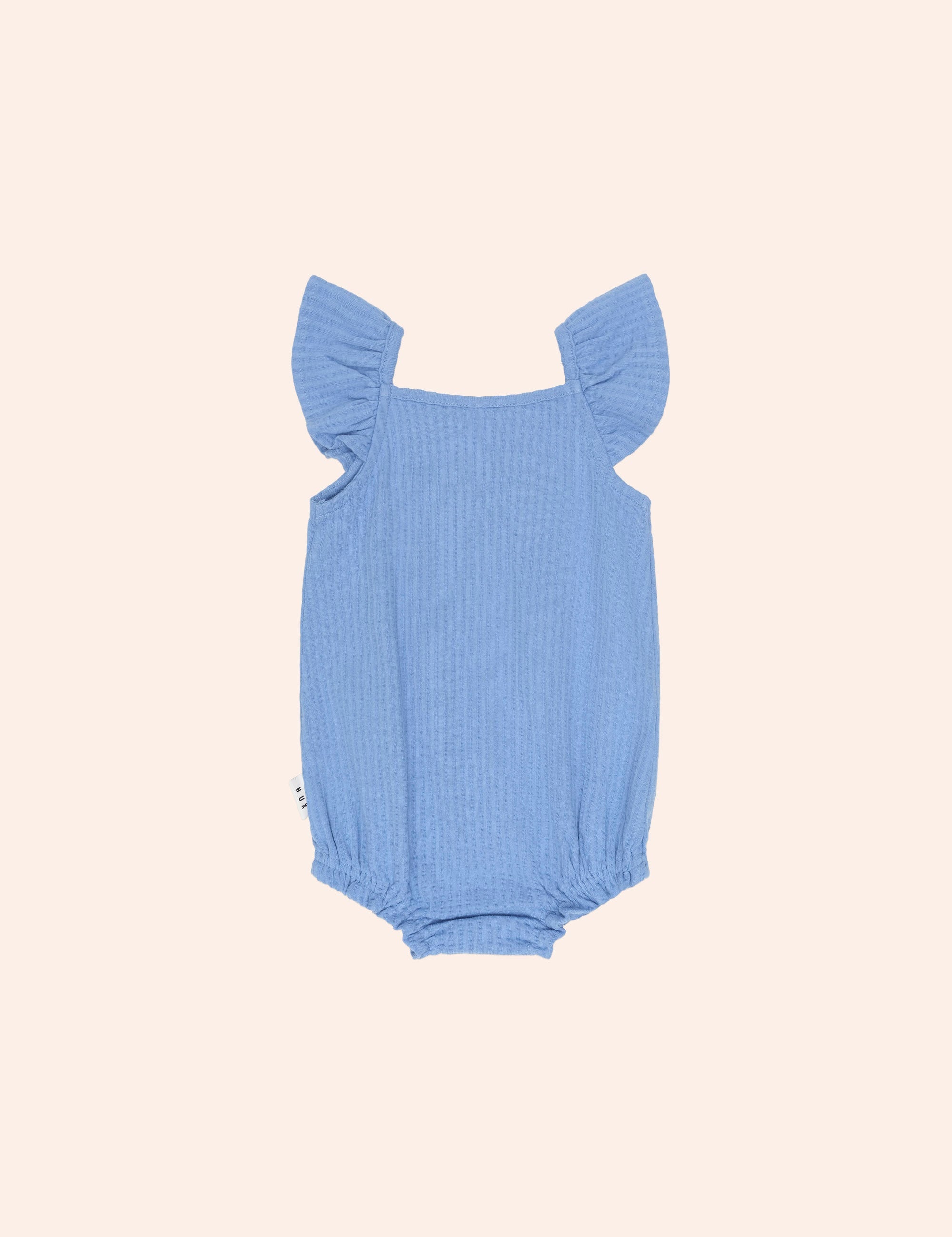 Strawberry Seersucker Bubble Romper ROMPER Huxbaby