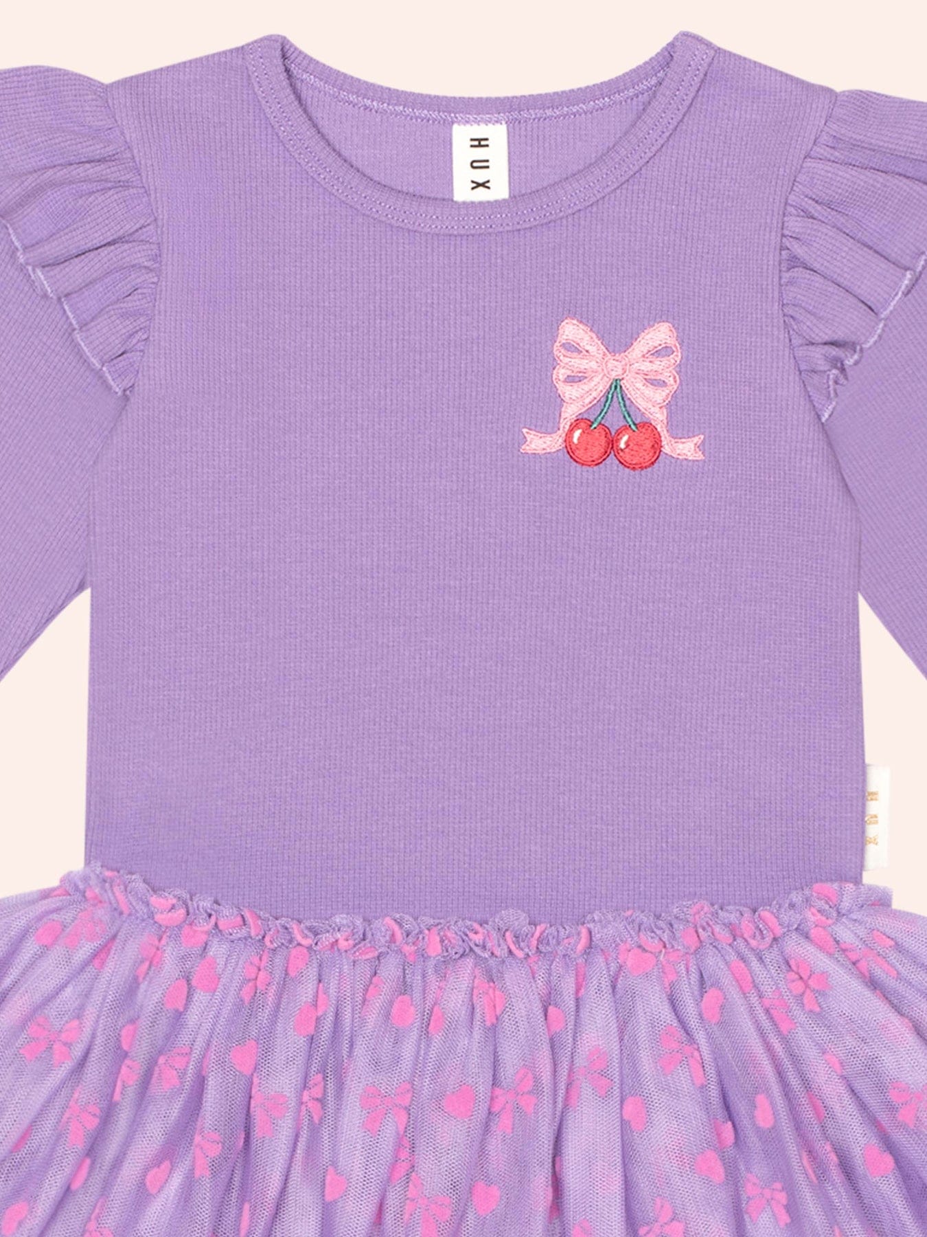 Cherry Embroidery Tulle Dress DRESS Huxbaby Shopify