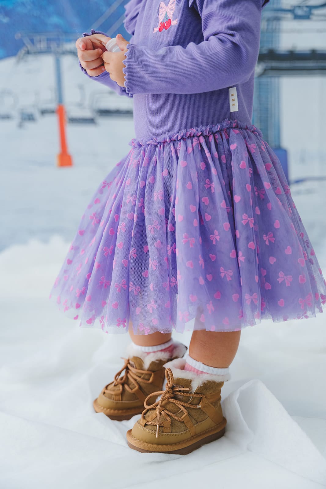 Cherry Embroidery Tulle Dress DRESS Huxbaby Shopify