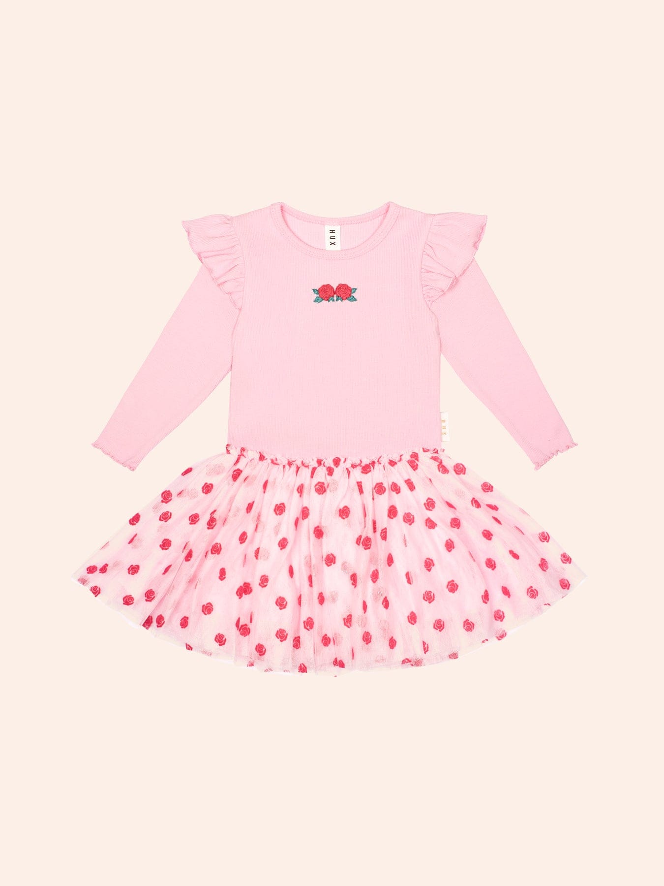 Rose Embroidery Tulle Dress DRESS Huxbaby Shopify