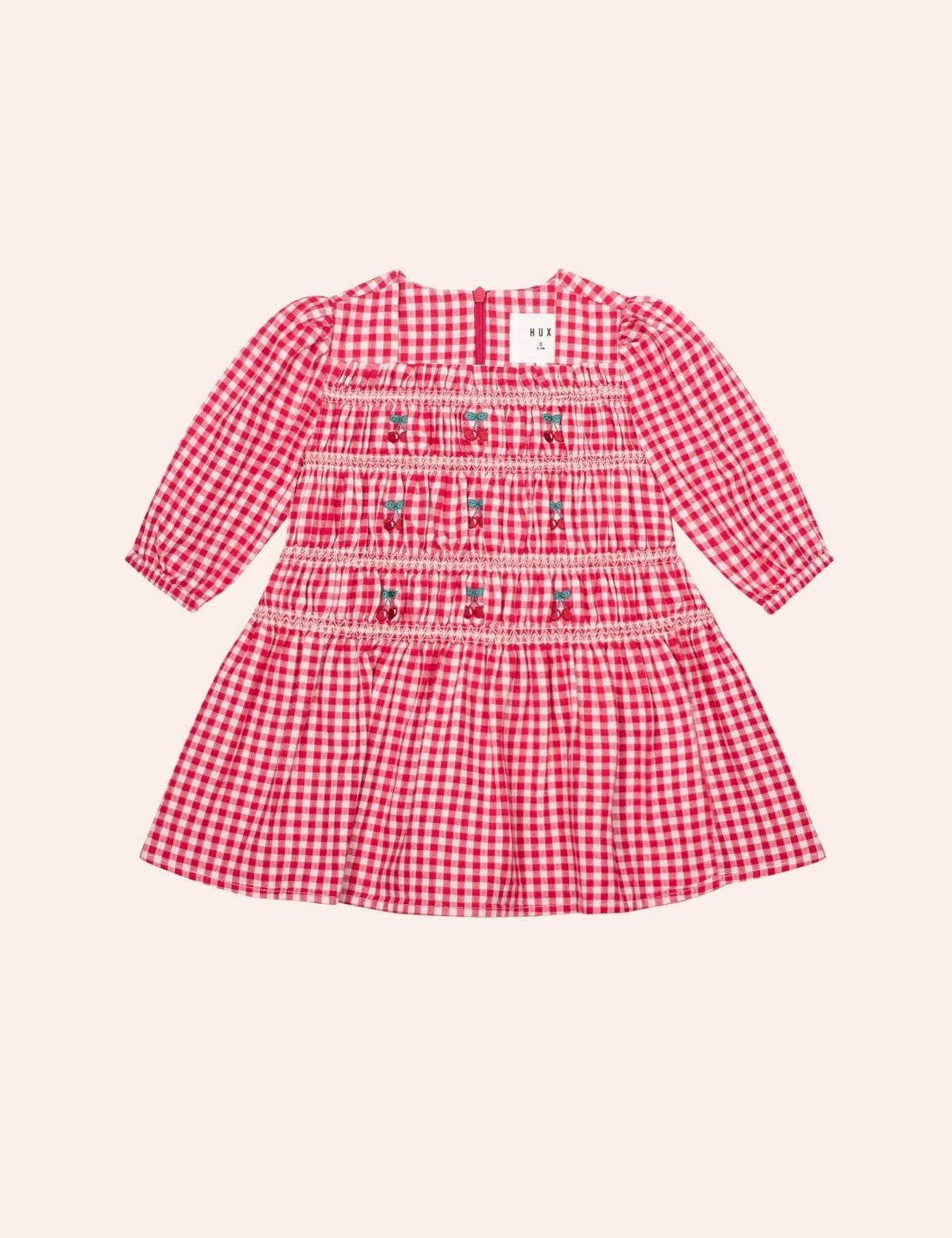 Cherry Check Dress DRESS Huxbaby Shopify