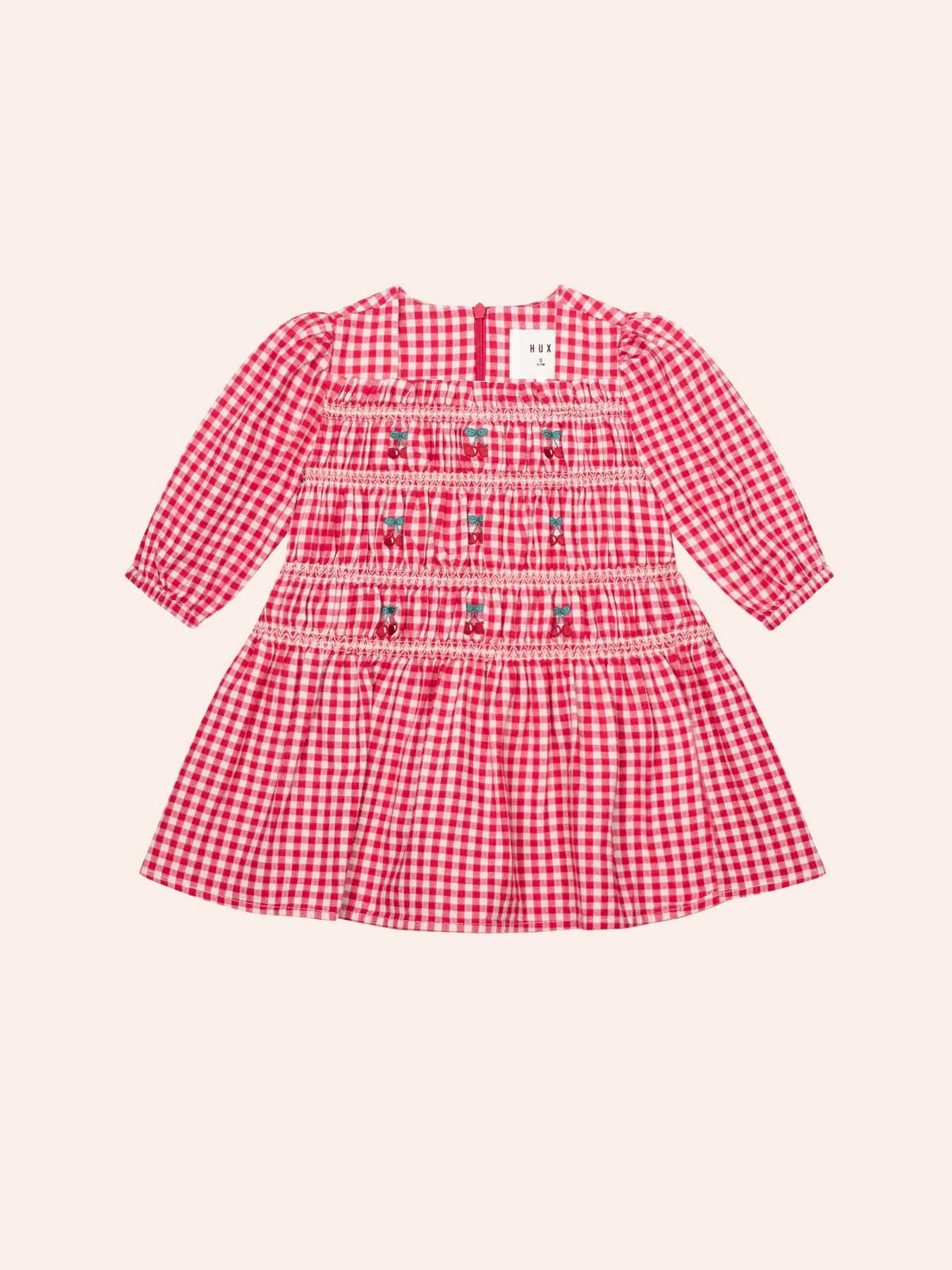 Cherry Check Dress DRESS Huxbaby Shopify