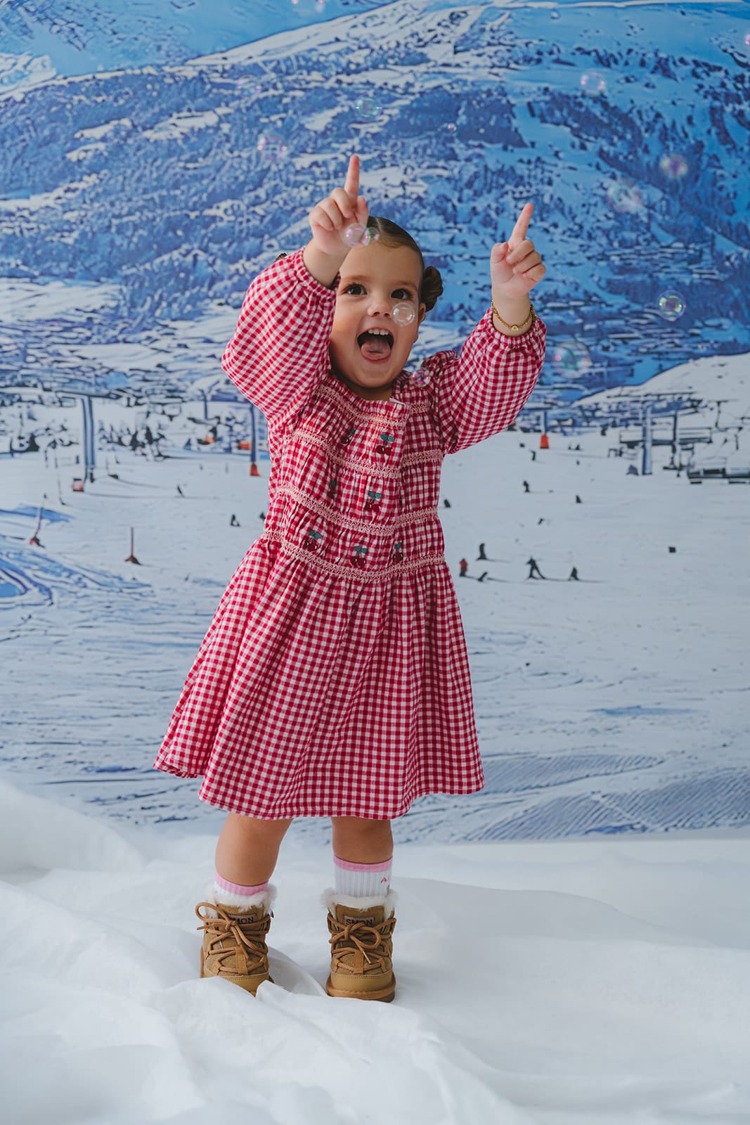 Cherry Check Dress DRESS Huxbaby Shopify