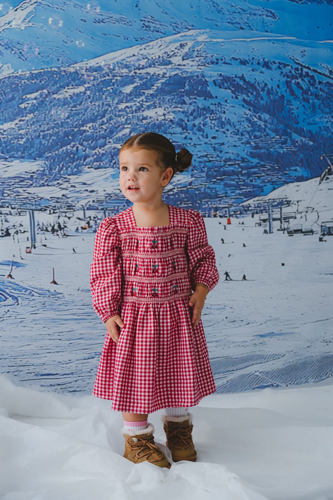 Cherry Check Dress DRESS Huxbaby Shopify