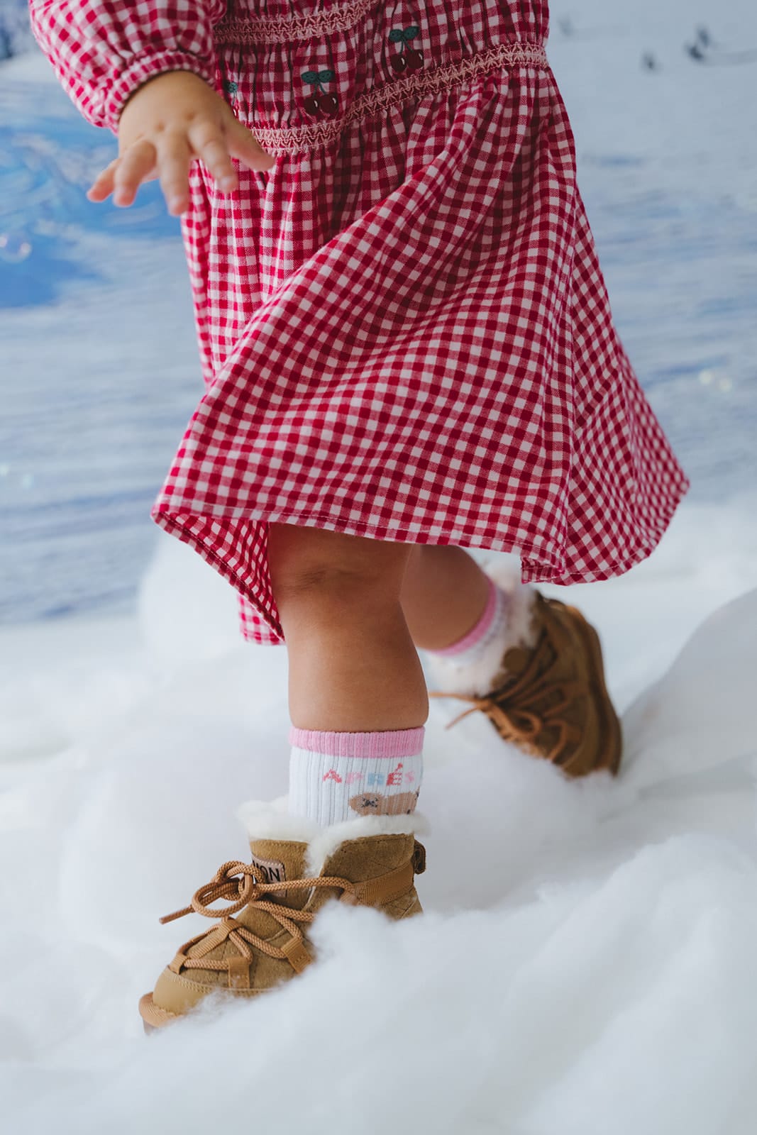 Cherry Check Dress DRESS Huxbaby Shopify