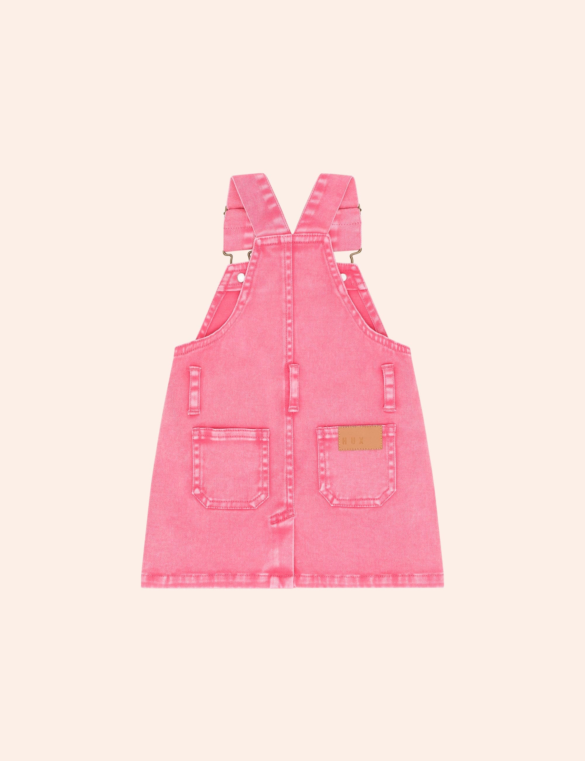 Cherry Garment Dyed Pinafore DRESS Huxbaby