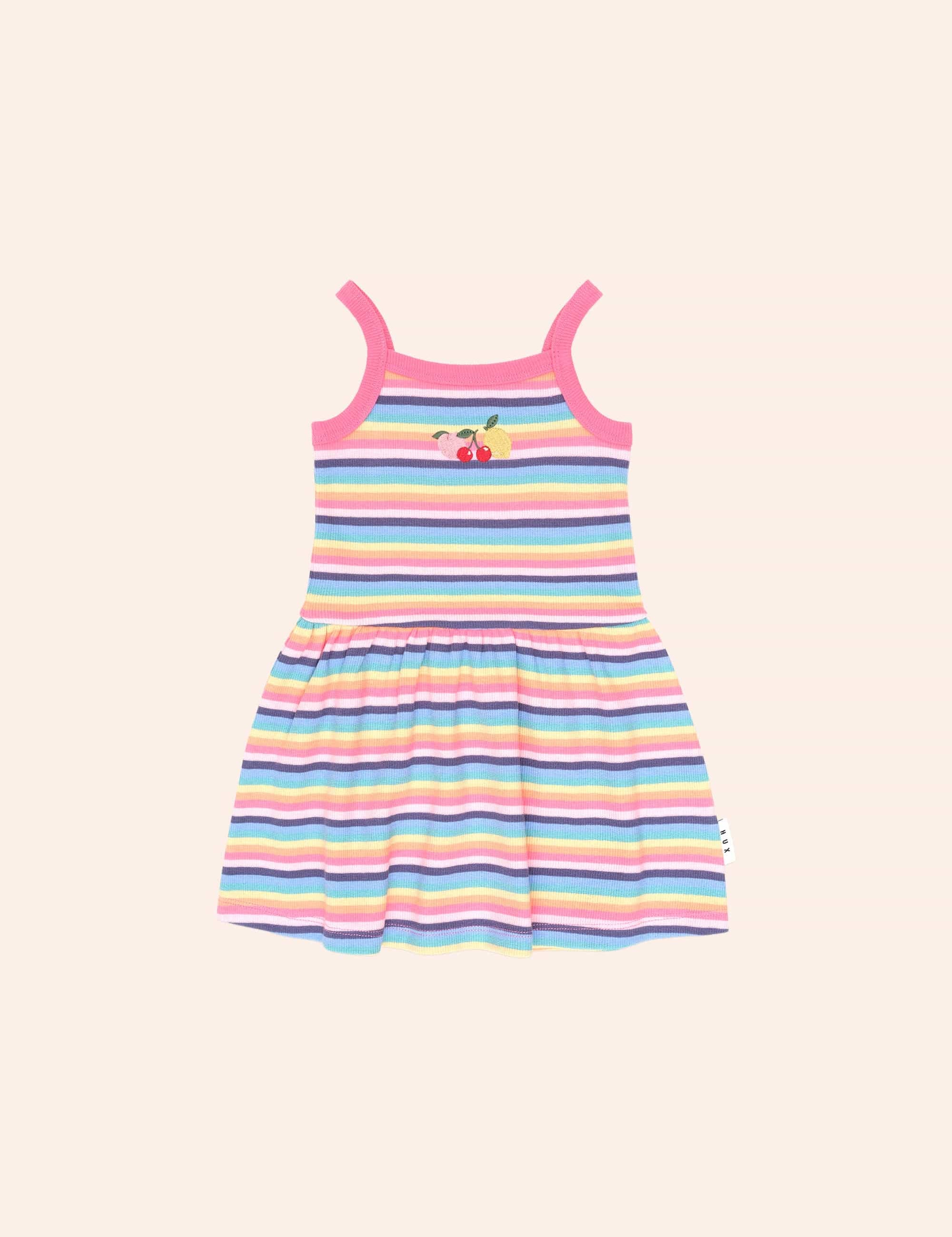 Tutti Frutti Rib Dress DRESS Huxbaby