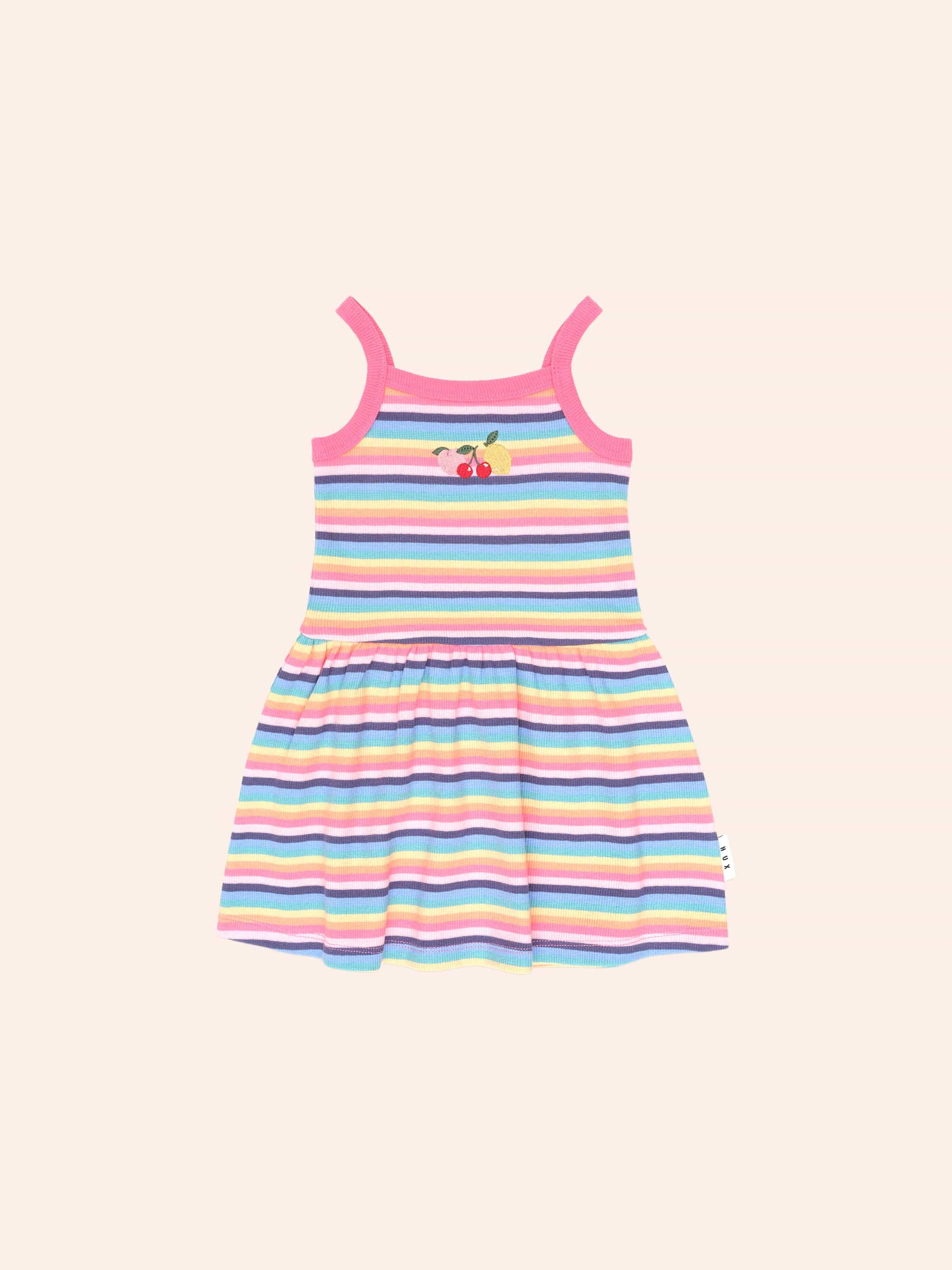 Tutti Frutti Rib Dress DRESS Huxbaby