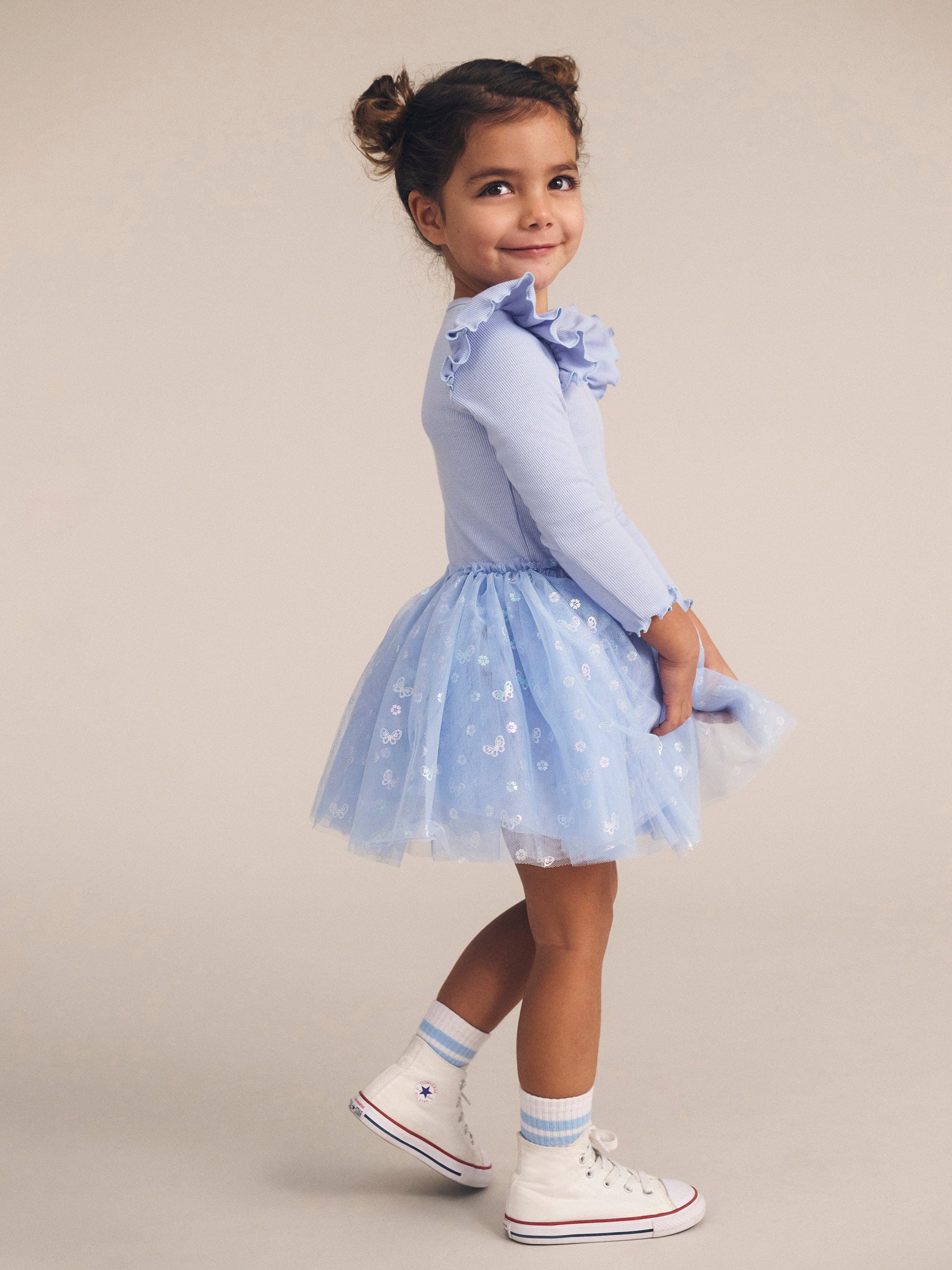 Fly Away Ballet Rib Dress DRESS Huxbaby