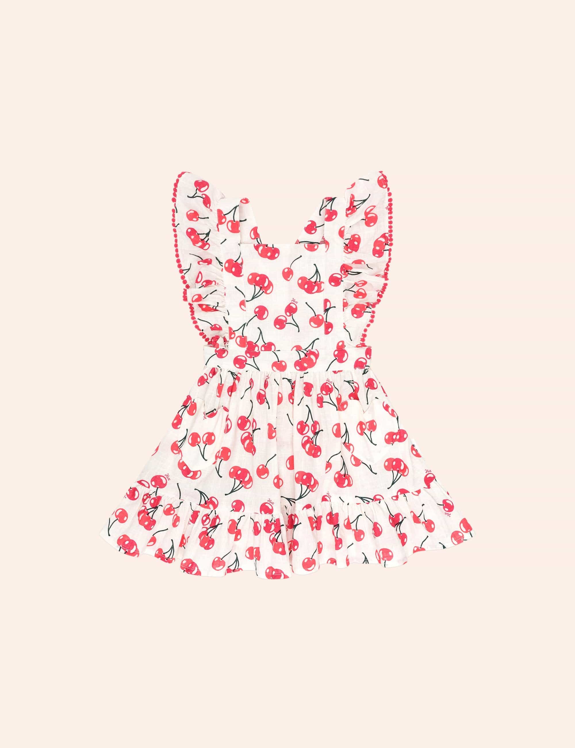 Cherry Pinafore Dress DRESS Huxbaby