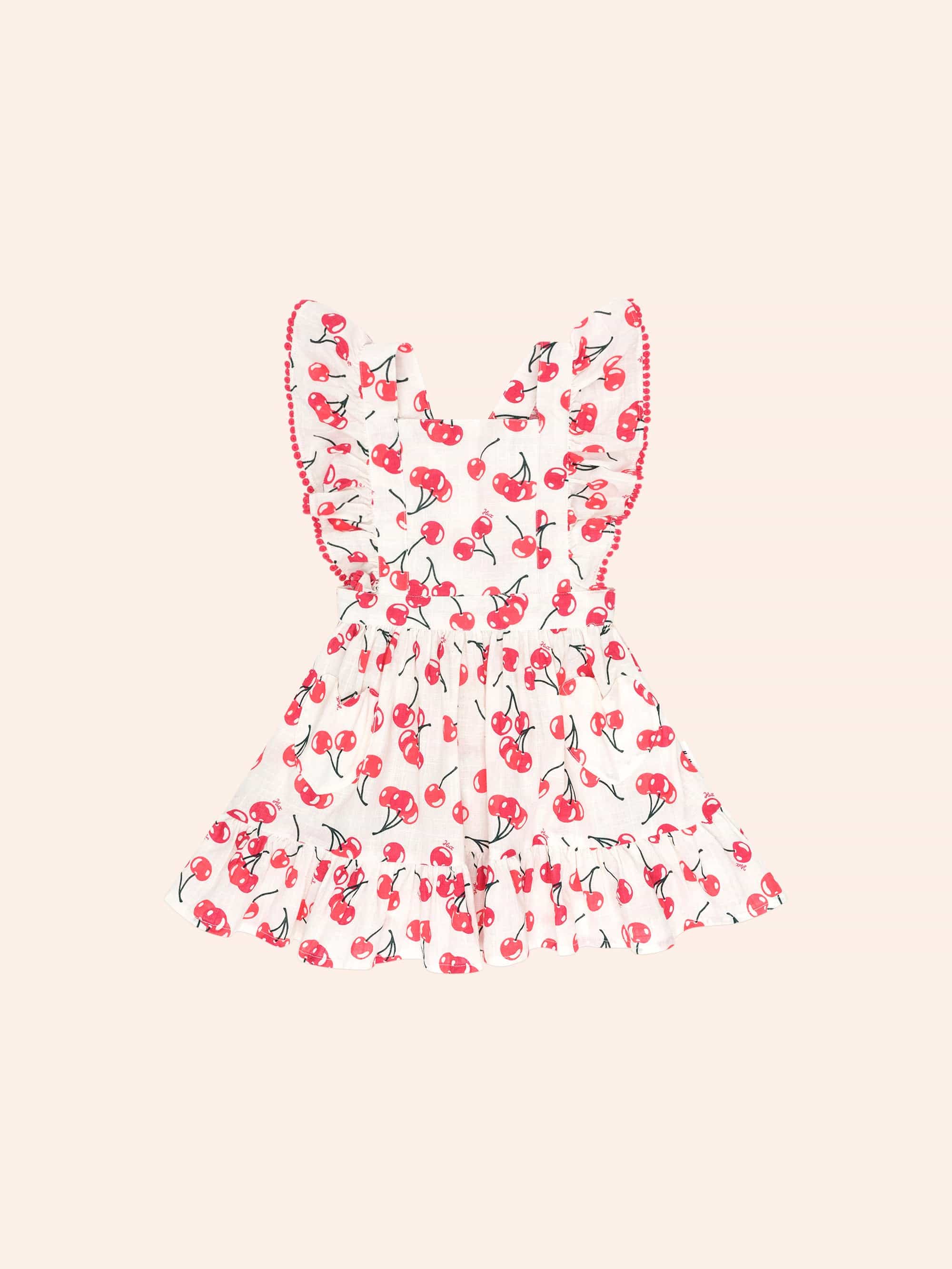 Cherry Pinafore Dress DRESS Huxbaby