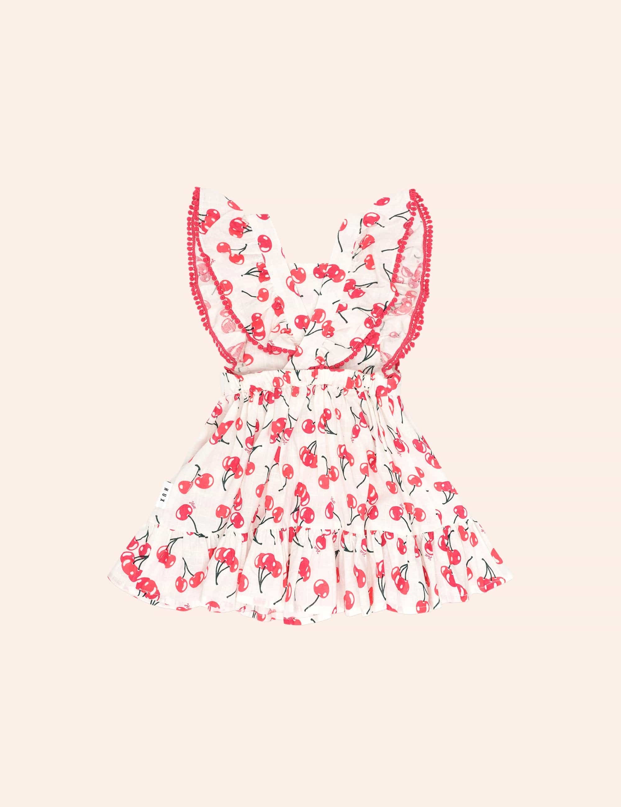 Cherry Pinafore Dress DRESS Huxbaby