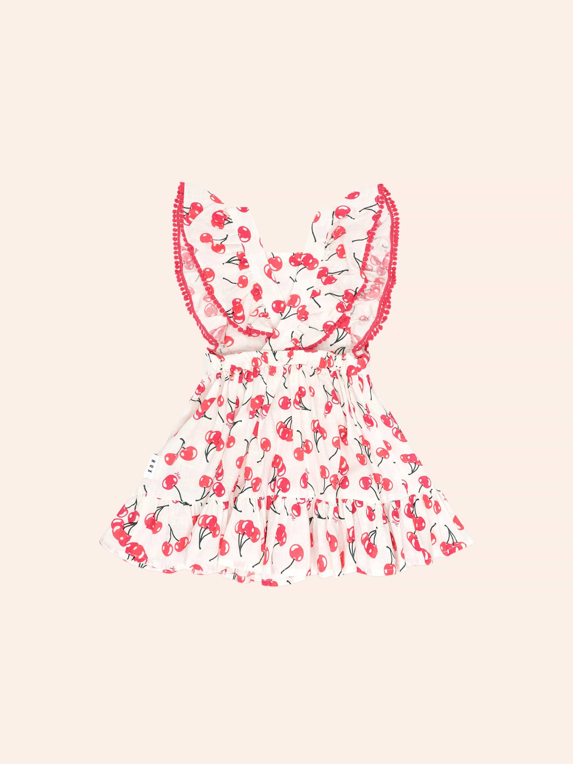 Cherry Pinafore Dress DRESS Huxbaby
