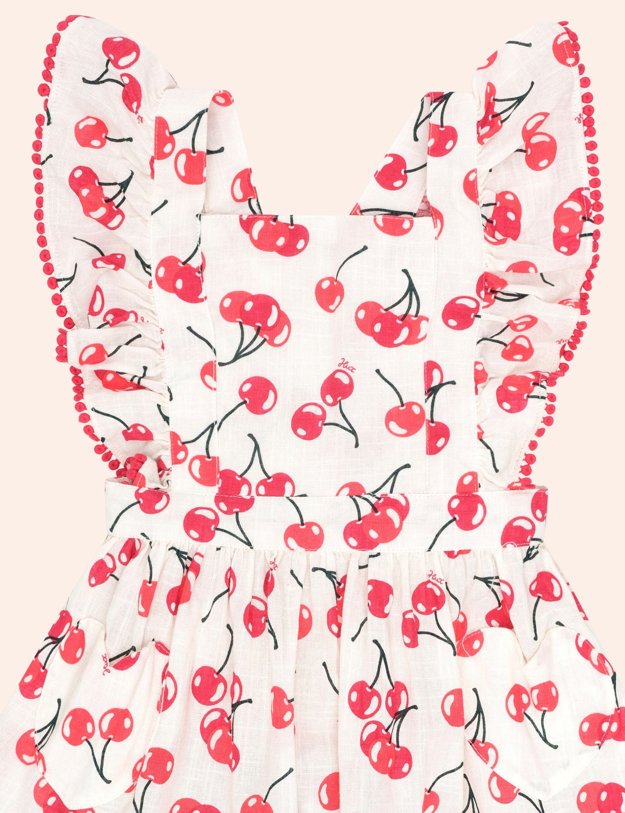 Cherry Pinafore Dress DRESS Huxbaby