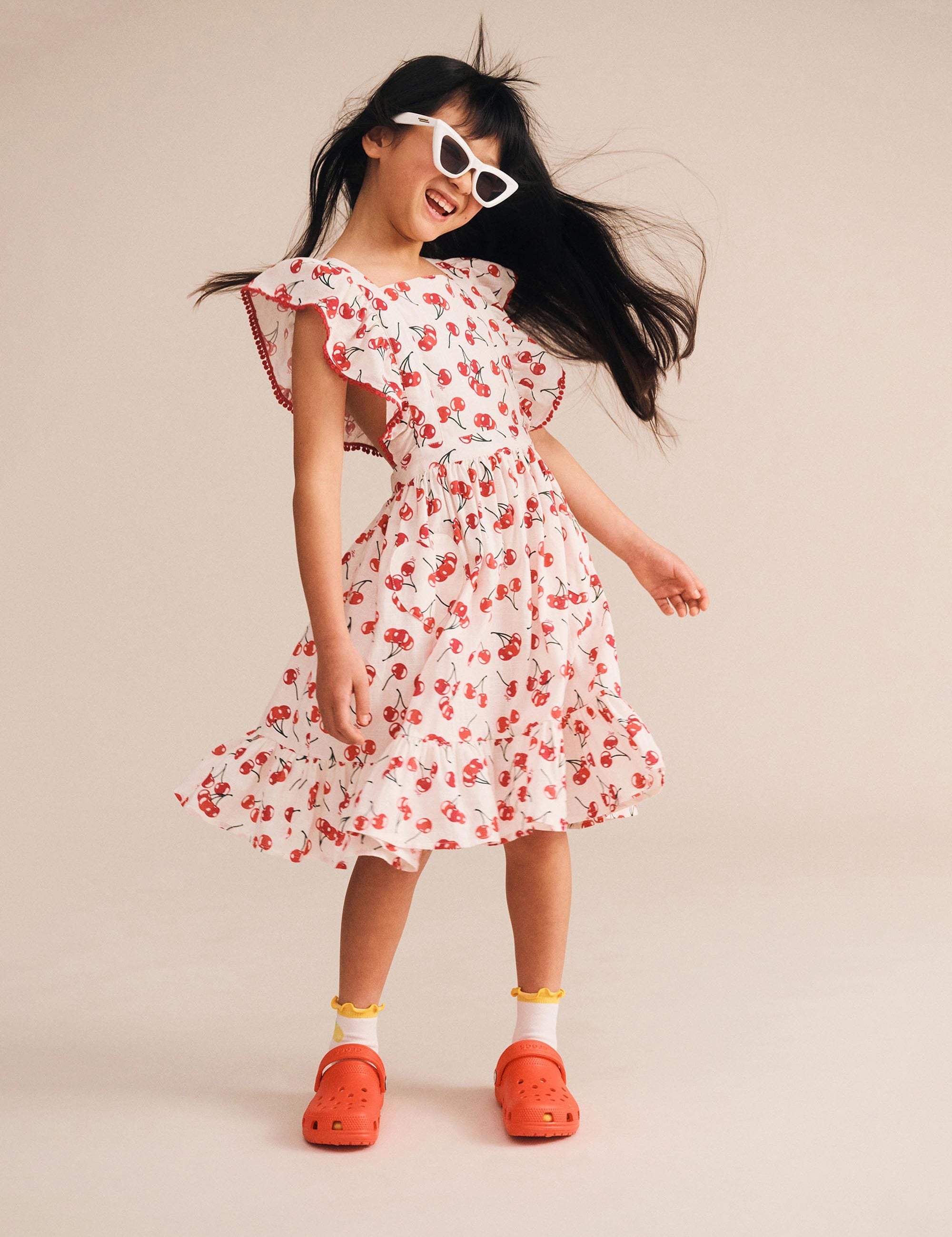 Cherry Pinafore Dress DRESS Huxbaby