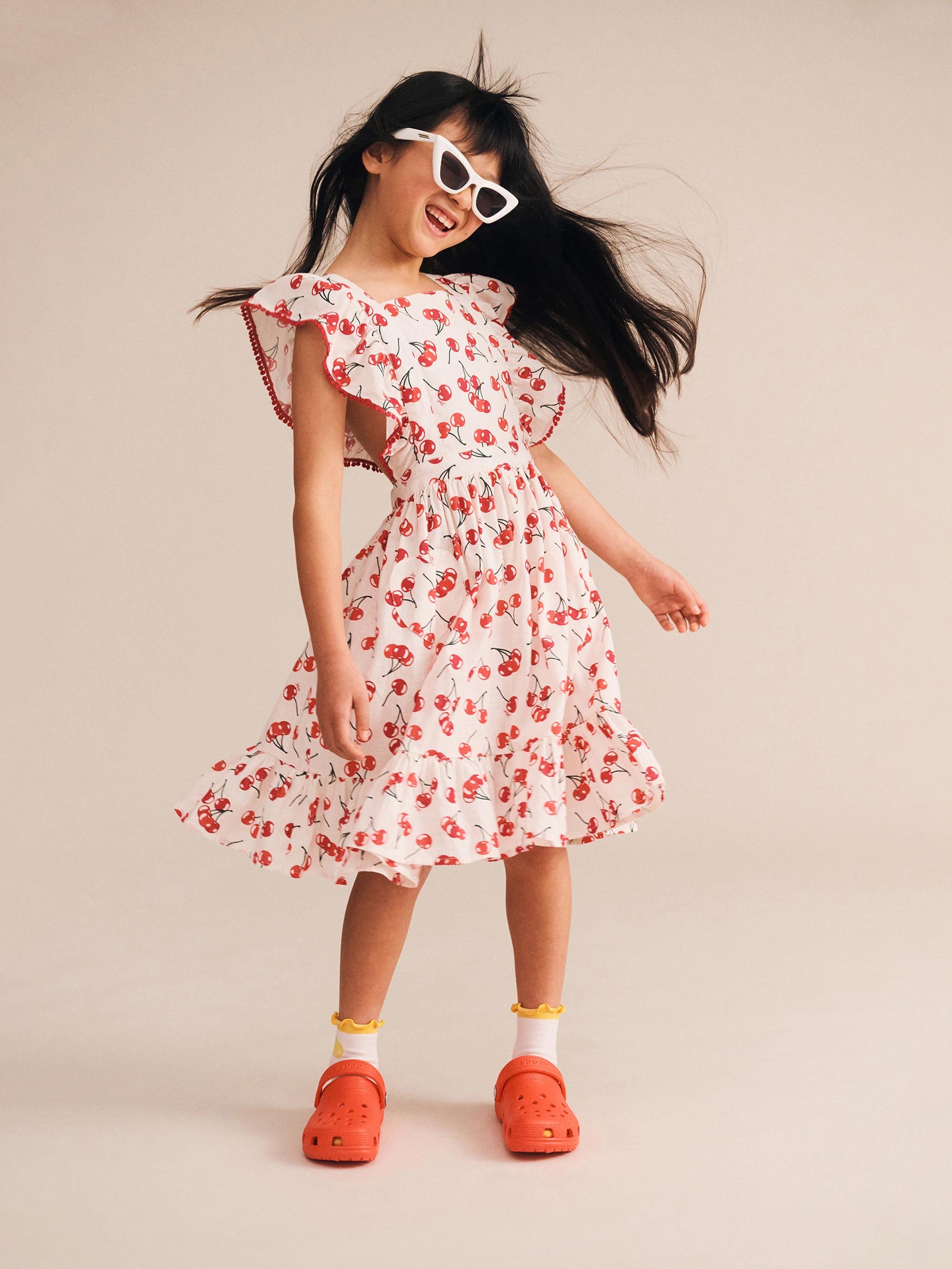 Cherry Pinafore Dress DRESS Huxbaby