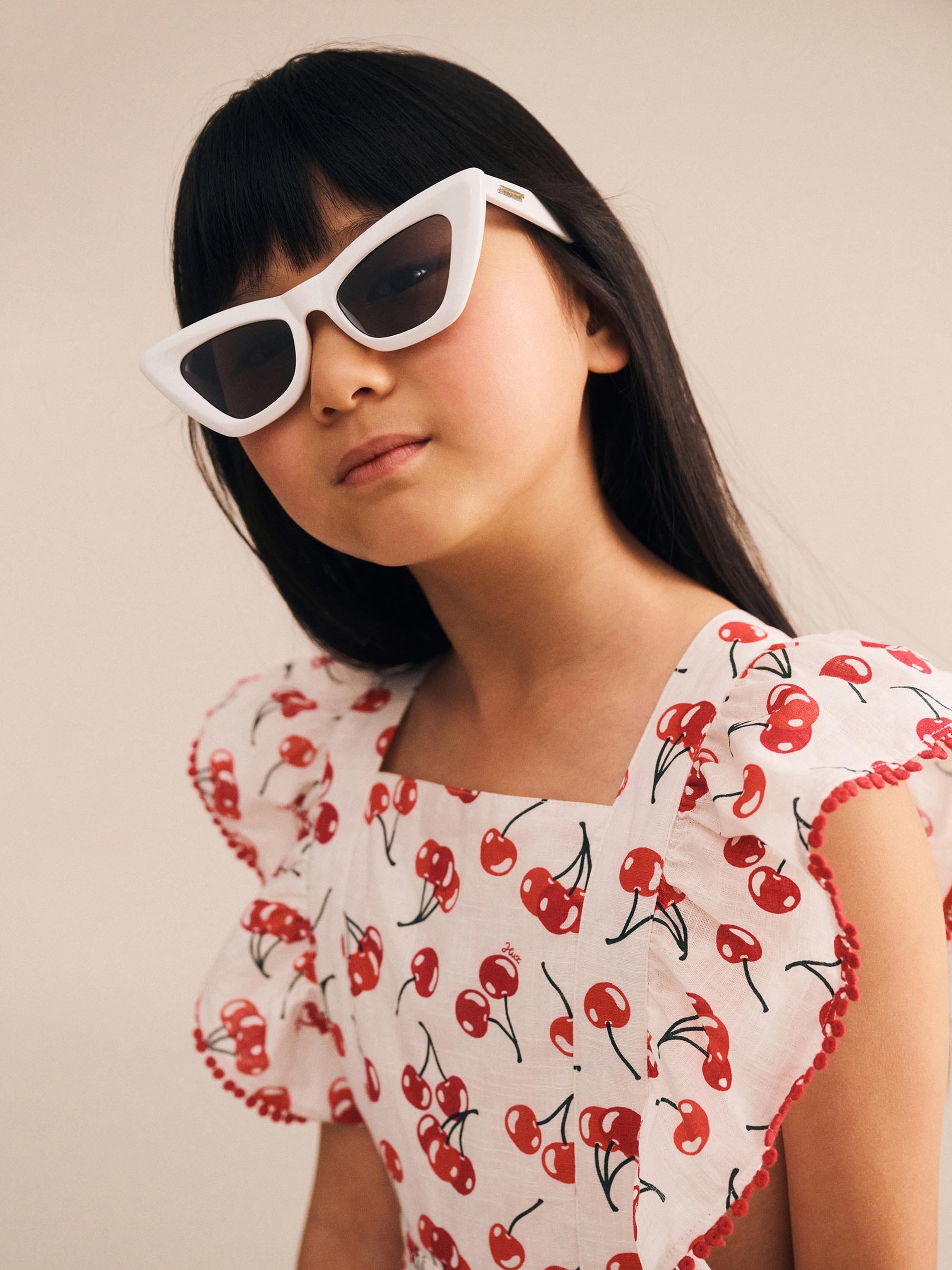 Cherry Pinafore Dress DRESS Huxbaby