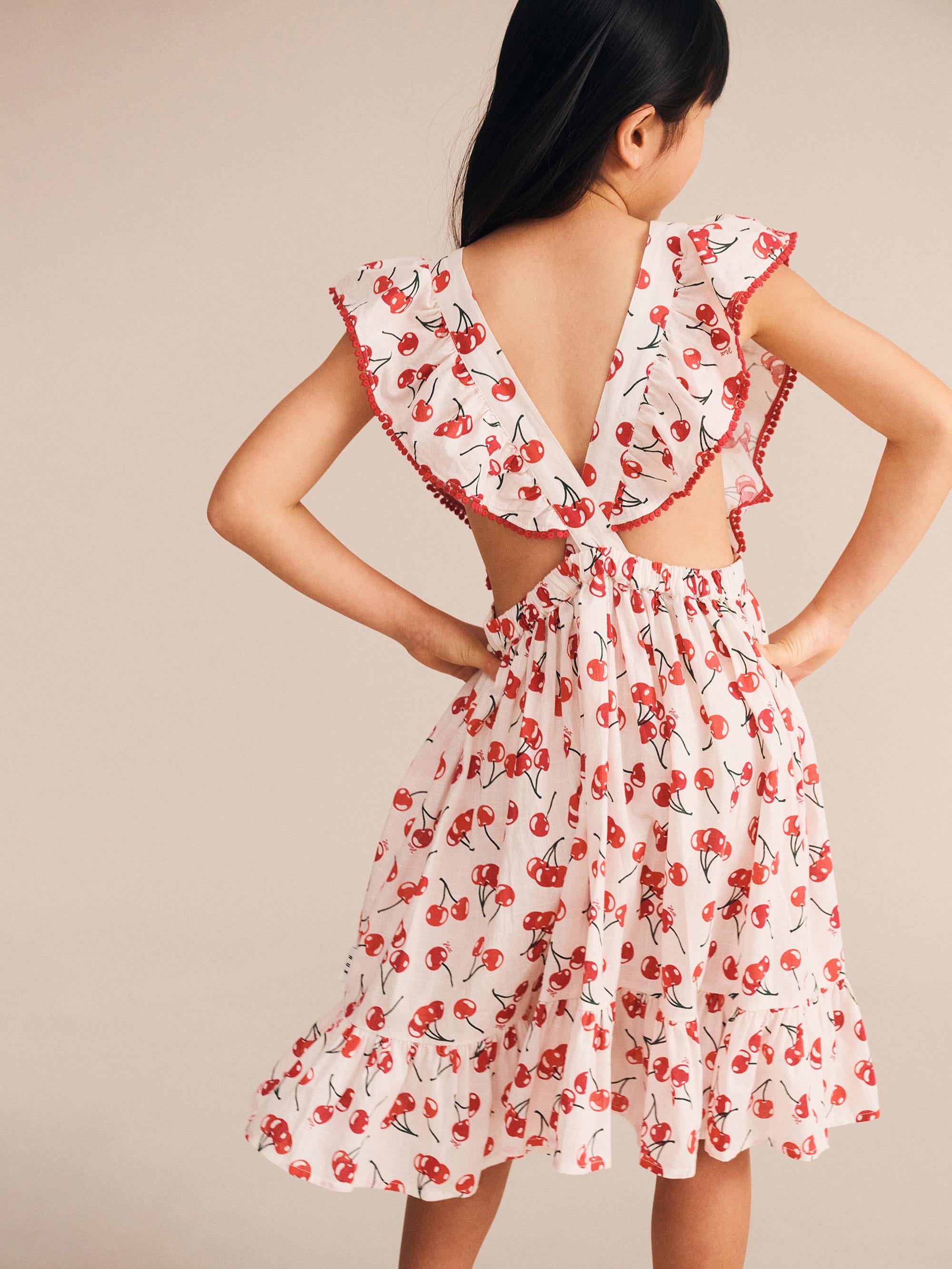 Cherry Pinafore Dress DRESS Huxbaby