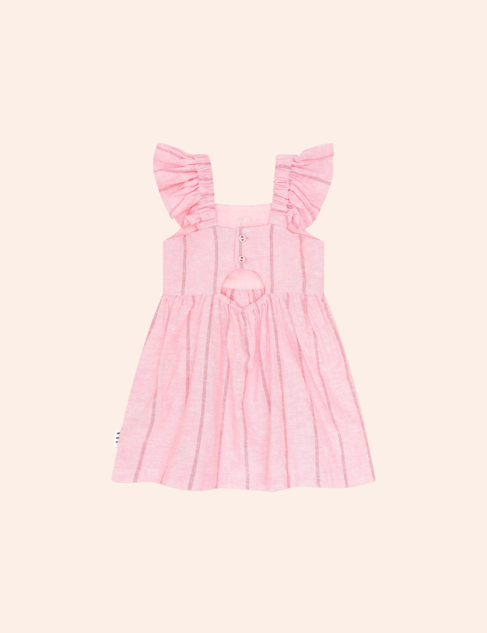 Raspberry Stripe Dress DRESS Huxbaby